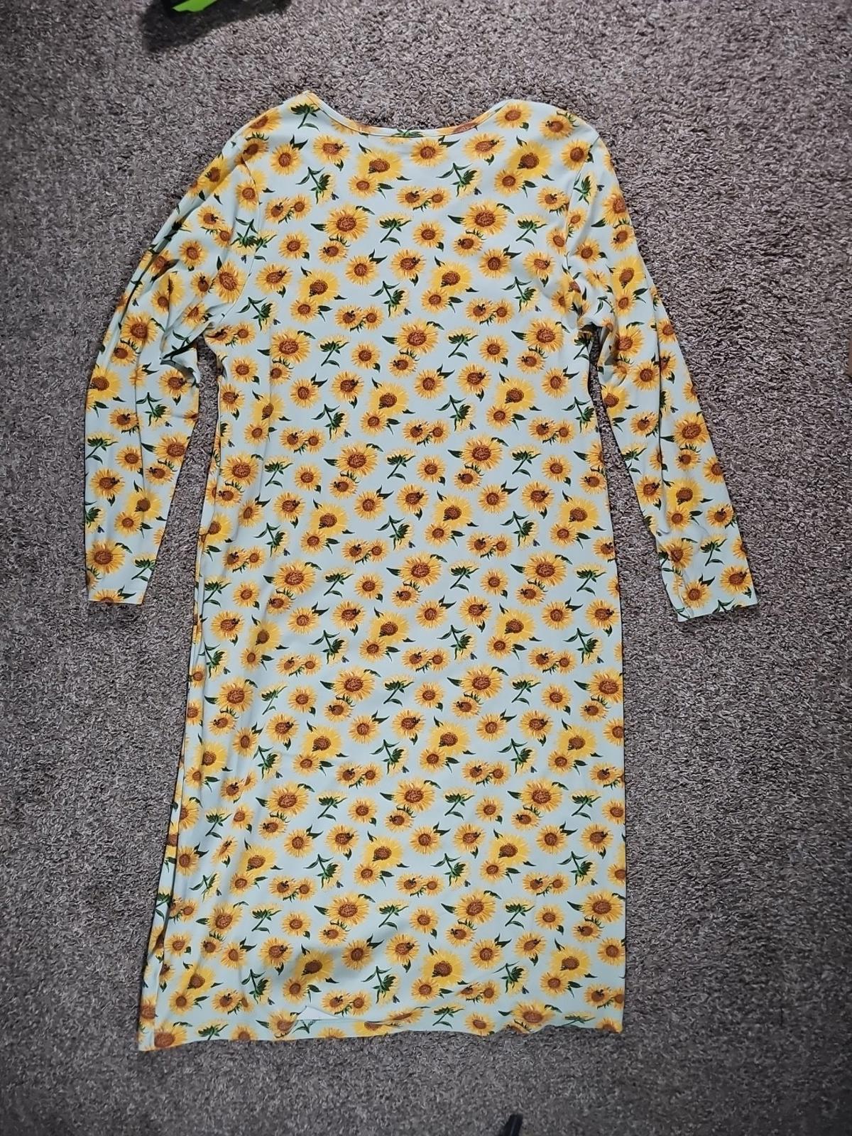 Lands End L Sunflower Dress