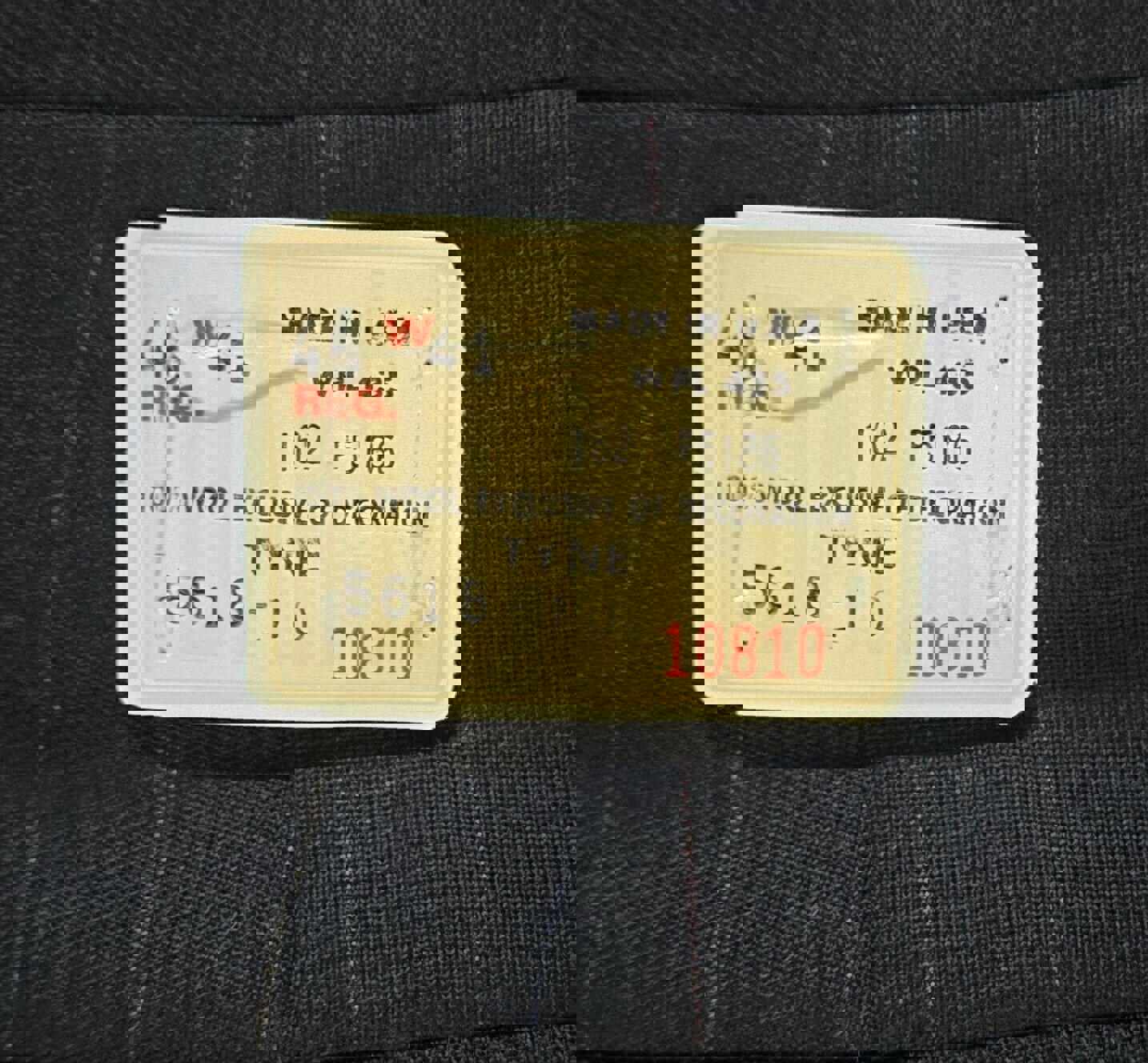 Vtg Daks London New York Untailored Raw Hems 46R Suit Set