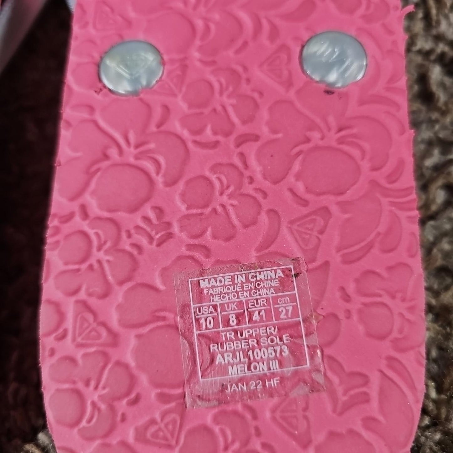 Roxy Mellon III Sz 10 UK8 Flip Flop Sandals