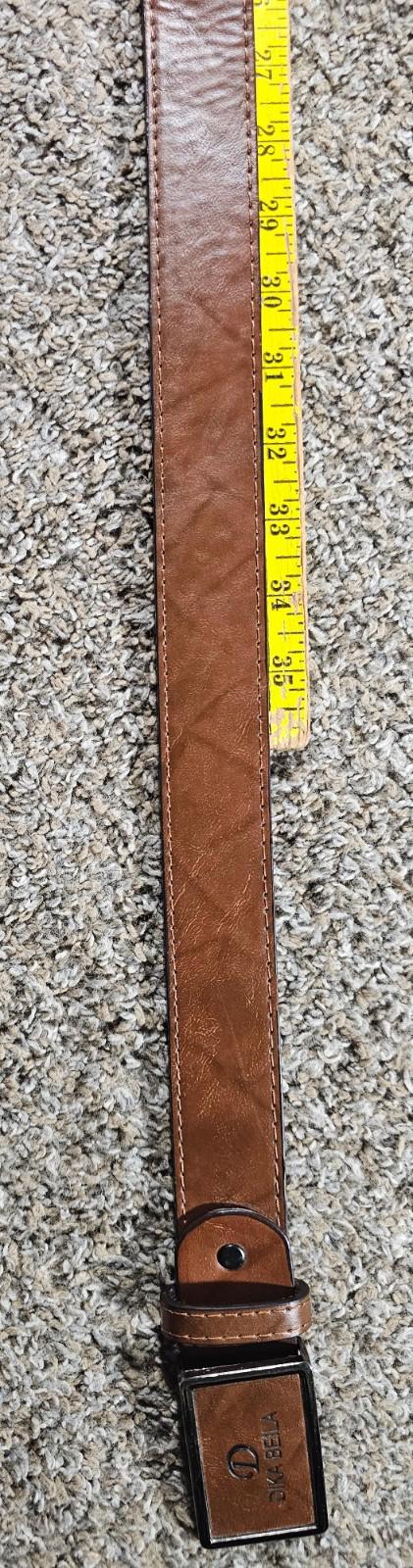 DIKA BEILA Mens Leather Belt Brown Very Soft
