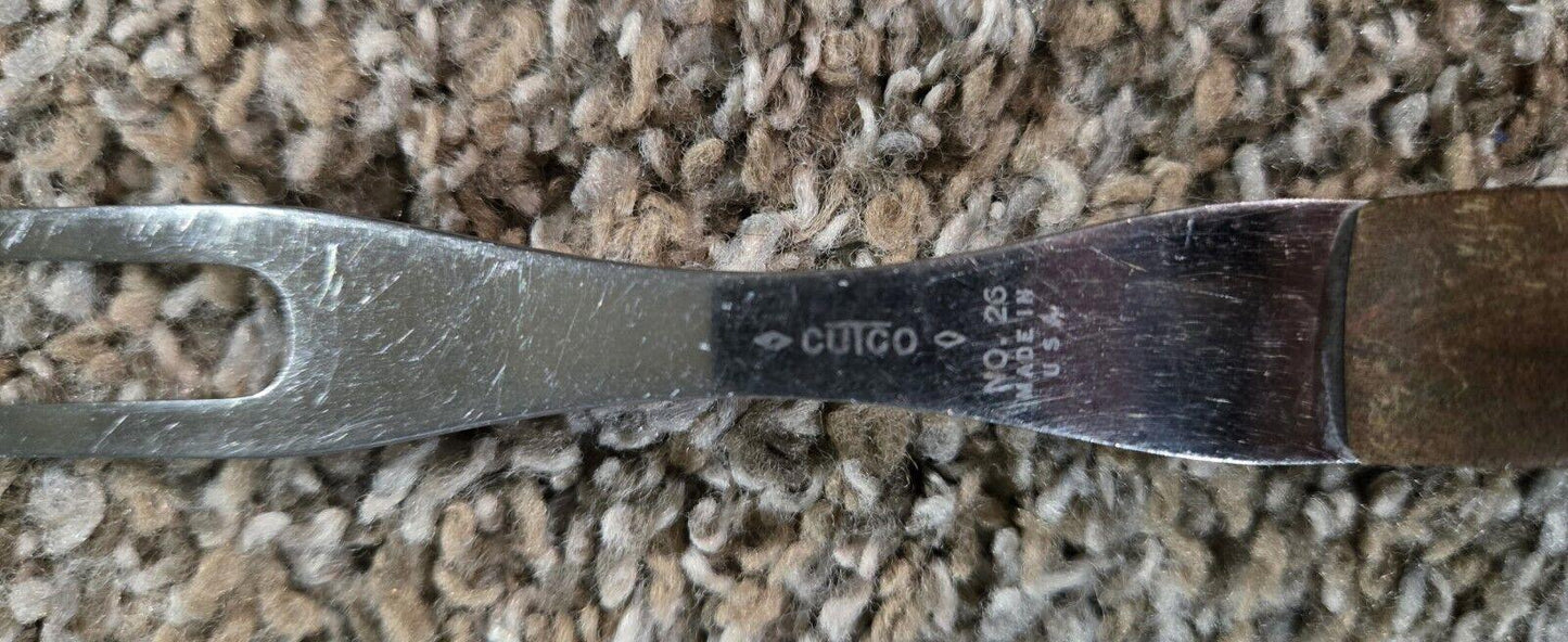 Cutco Vtg #26 Meat Turning Fork 11 1/2" 2 Prong Made in USA Lifetime Warranty