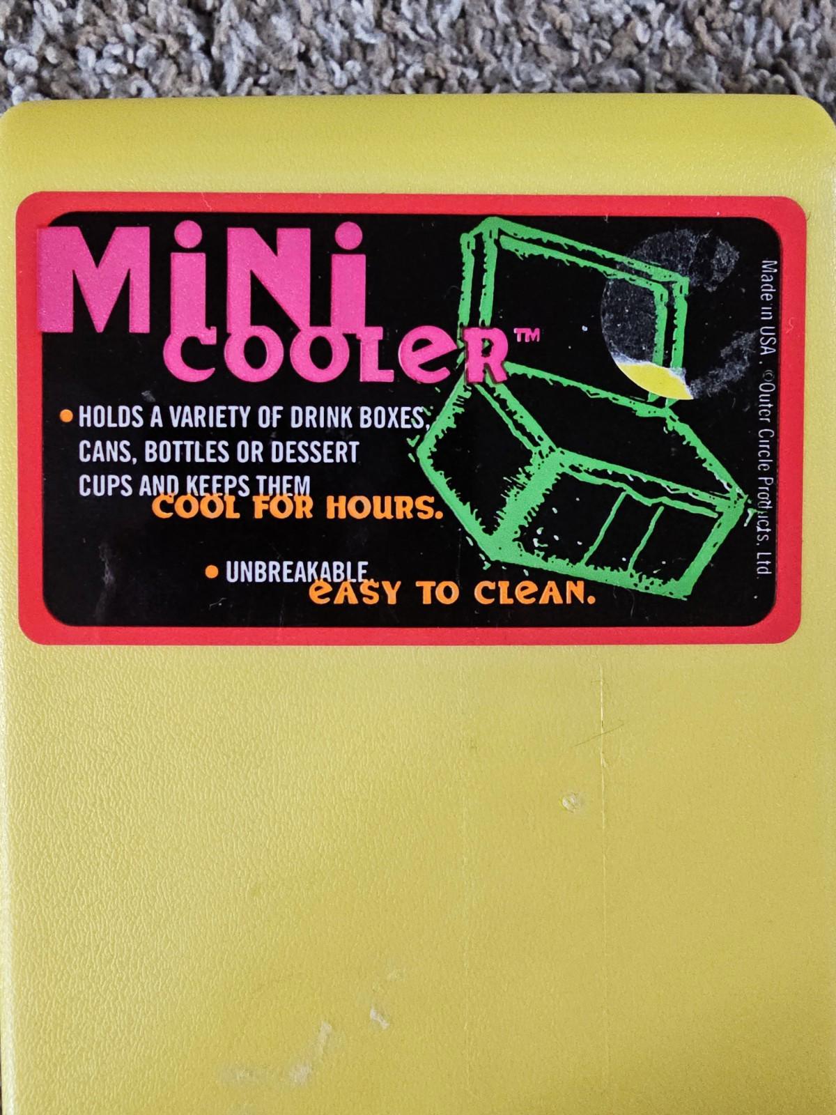Mini CLIK COOLER - Juice Box/Soda - Insulated Yellow, Outer Circle Products 90s