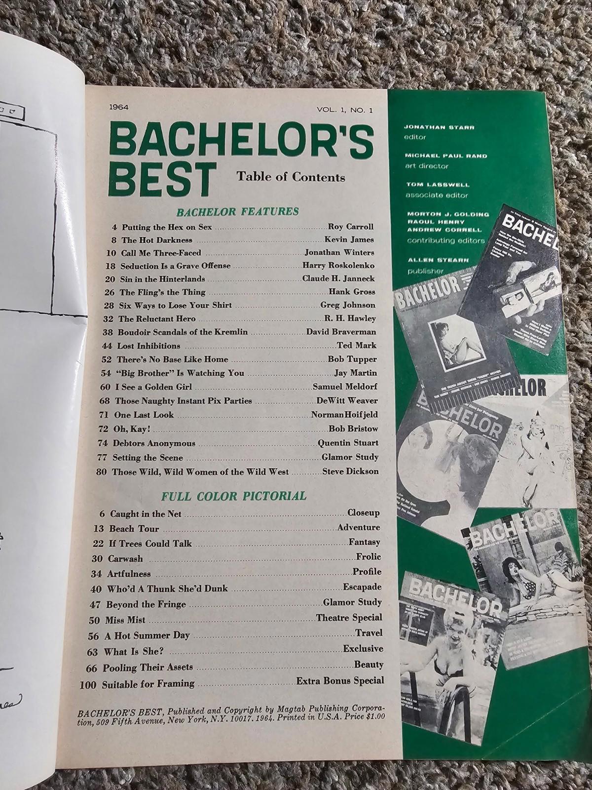 Bachelors Best magazine 1964 vol 1 no 1 VERY RARE