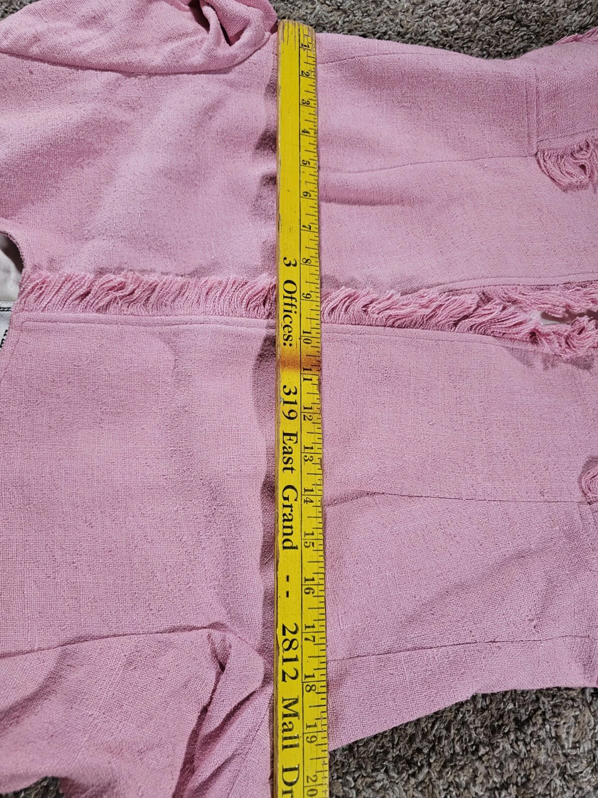 Daslu Sao Paulo Brazil Pink silk over coat Sz 44