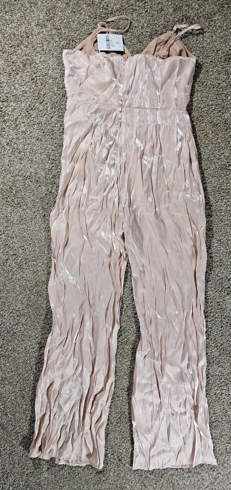 Forever 21 Long Jumpsuit Sand Large NWT