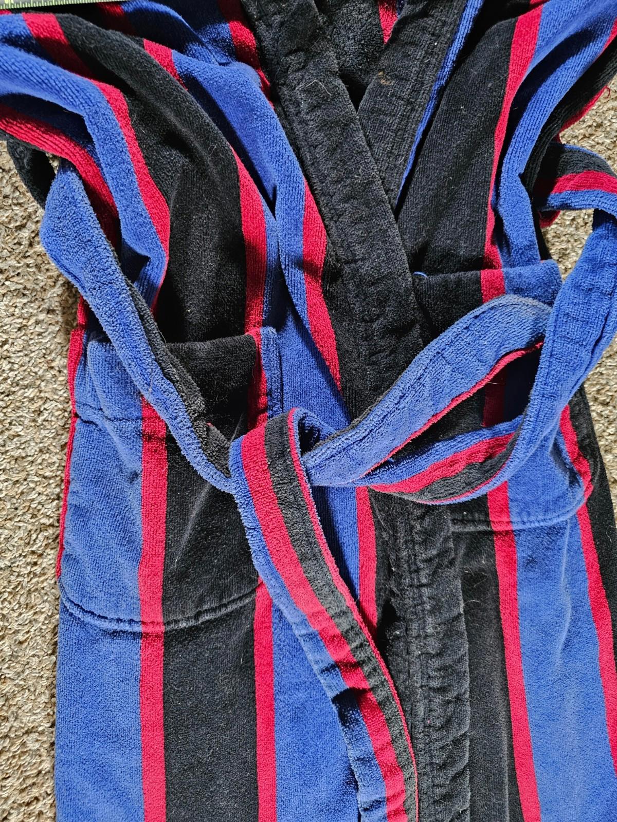 Vintage Turkish Towel Robe OS 80s Hill & Archer Belted Thick