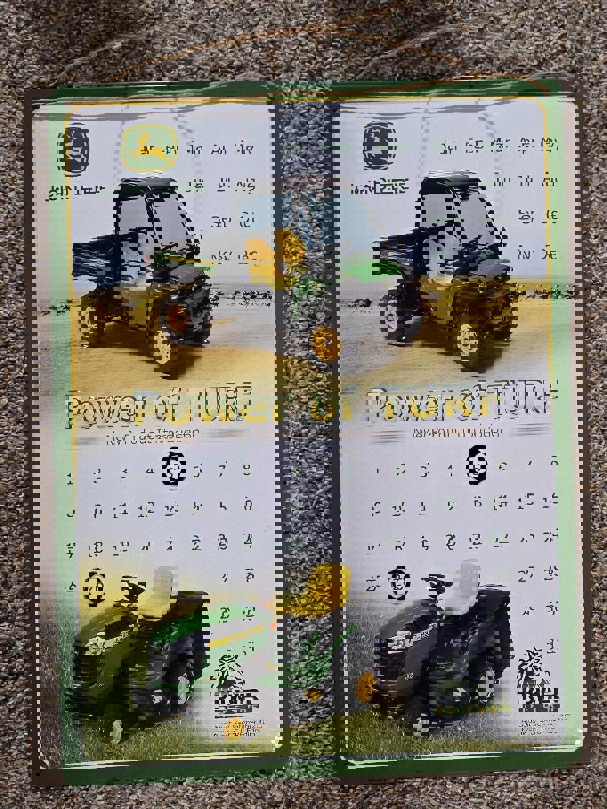 2010 John Deere Power Of Turf Metal Calendar