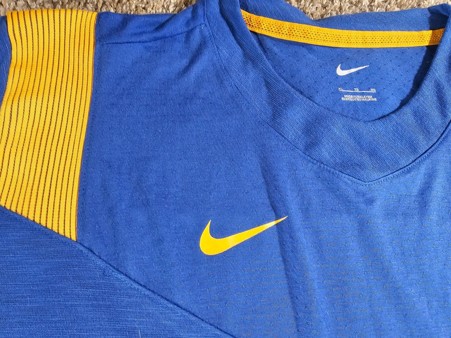 Nike Drifit Long Sleeve Eagles Basketball Shirt Blue XL