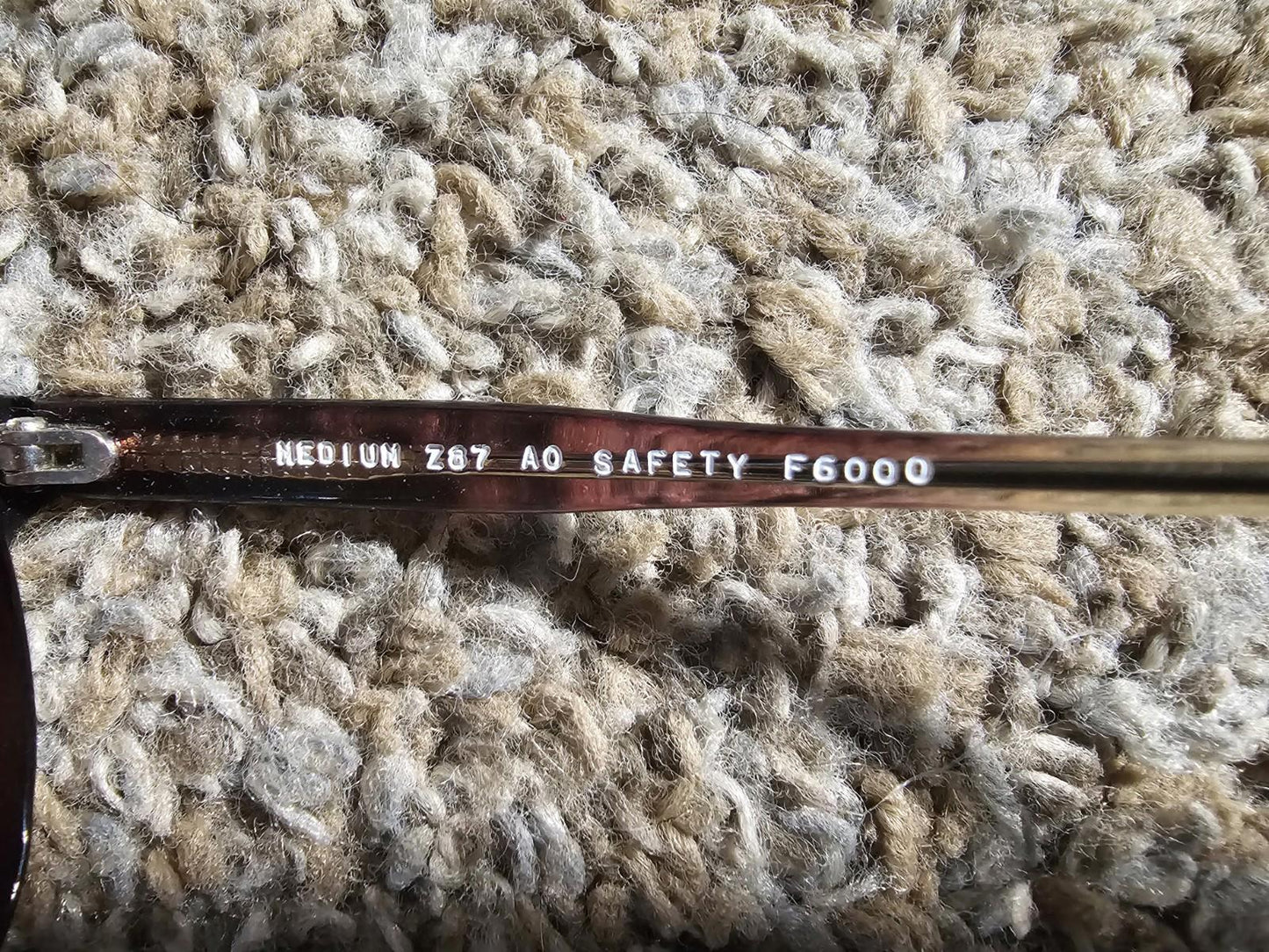 AO Safety F6000 VTG Standard Medium Z87 Pilot Safety Glasses Wire Mesh Shields