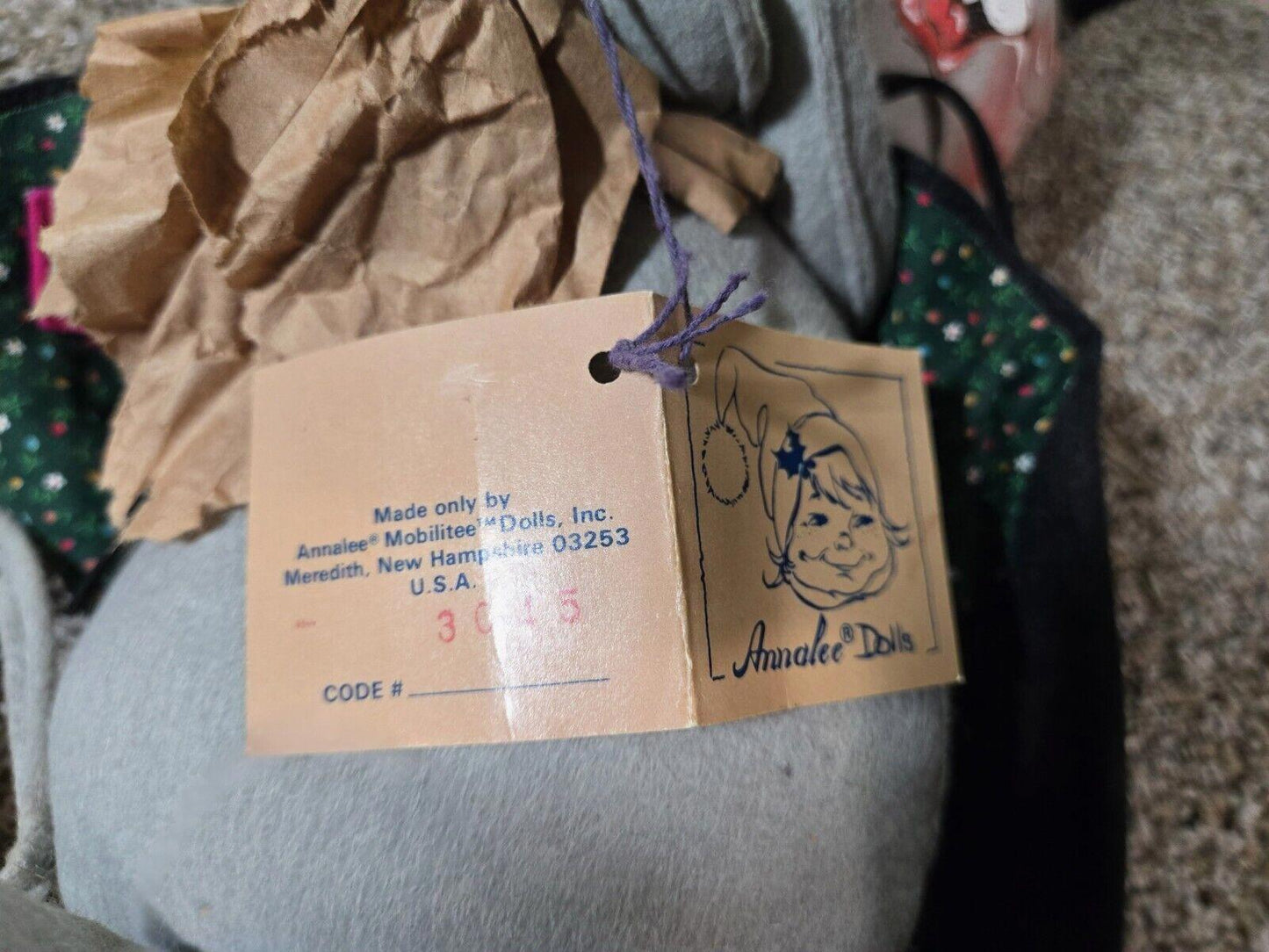 Vintage 1964 Annalee Halloween Witch Mouse 20" With Hat ***Damaged Parts**