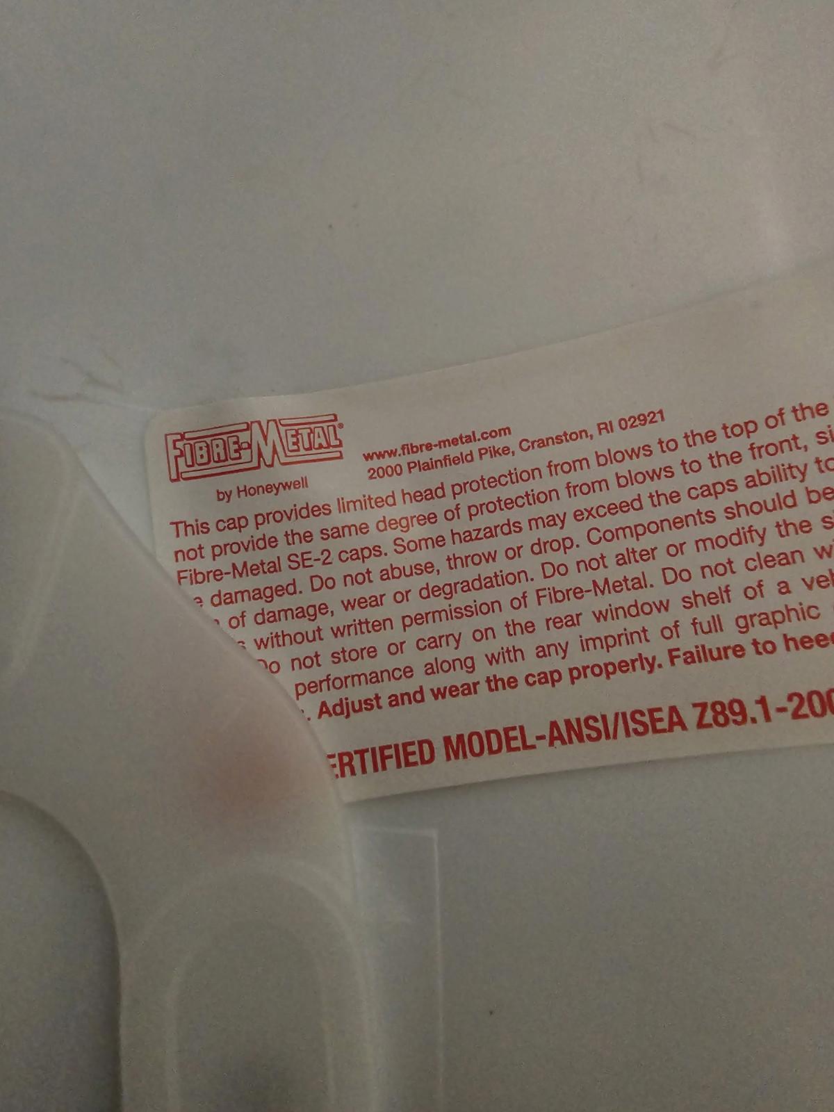 fibre metal by Honeywell MG&E utility hard hat helmet