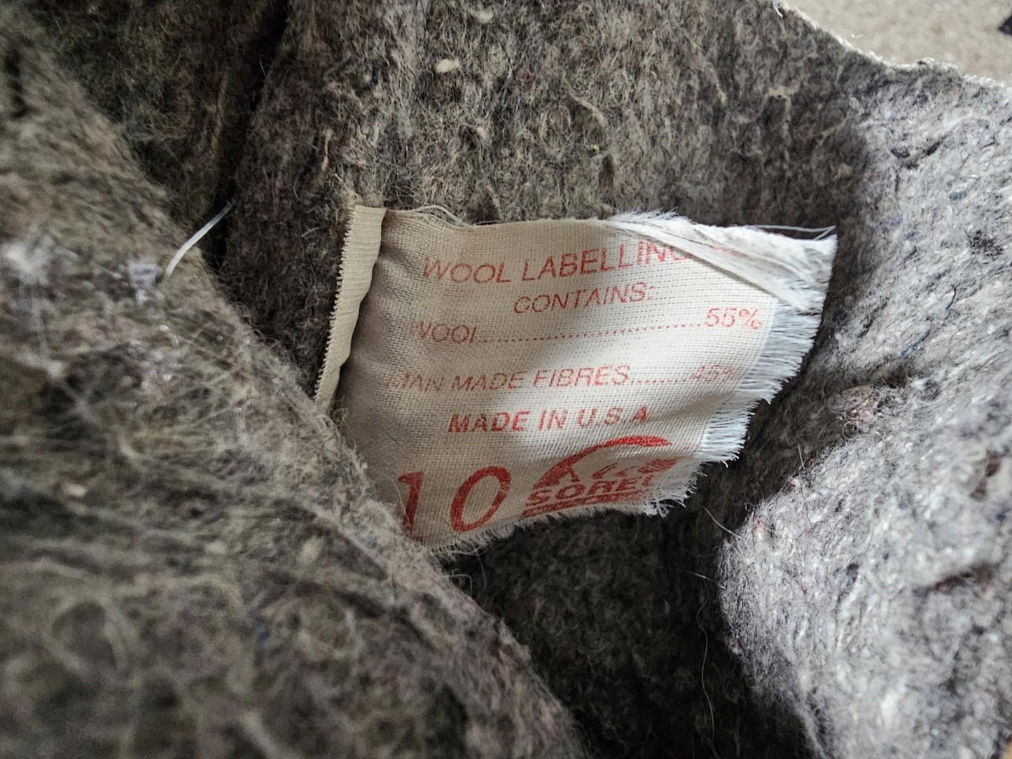 SOREL Winter Duck Boots Men 10 Wool Blend Leather USA CANADA