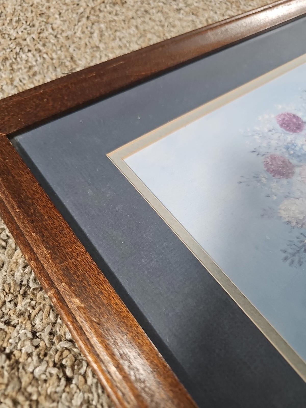 Framed Glynda Turley “Blue Bouquet” 975/3000 1987 Signed & Numbered Floral Print
