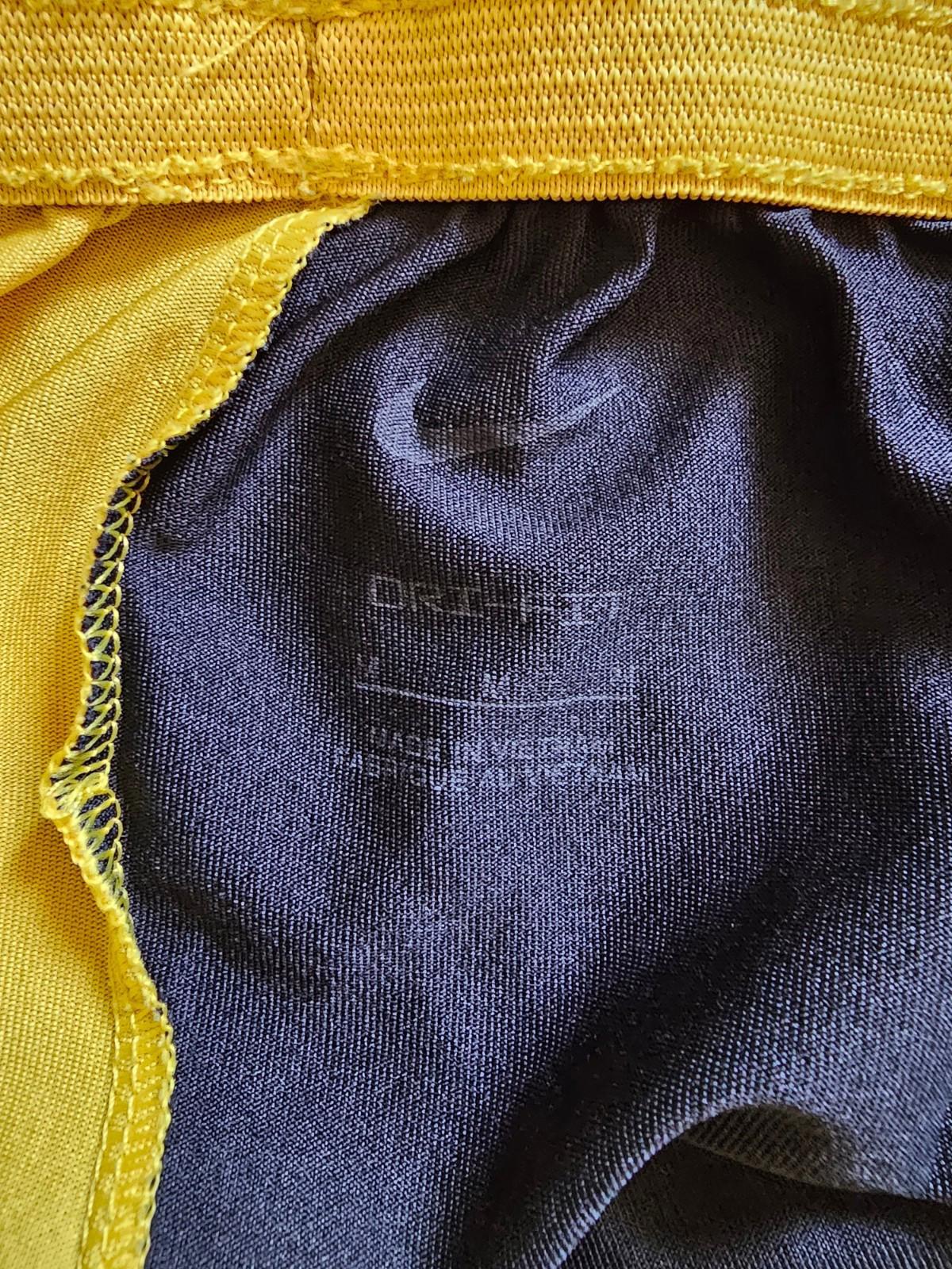 Nike Dri-Fit Basketball Shorts Sz M Drawstring Black Yellow
