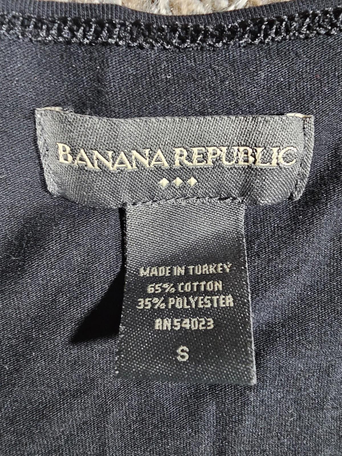 Banana Republic Sleeveless Tieback Top Black Small Stain