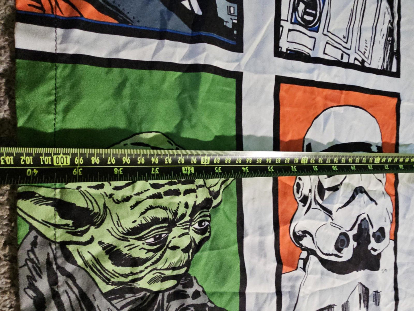 Star Wars Curtains 40x64 2 Panels 2 Tiebacks Darth Luke Chewie Yoda R2D2 C3P0