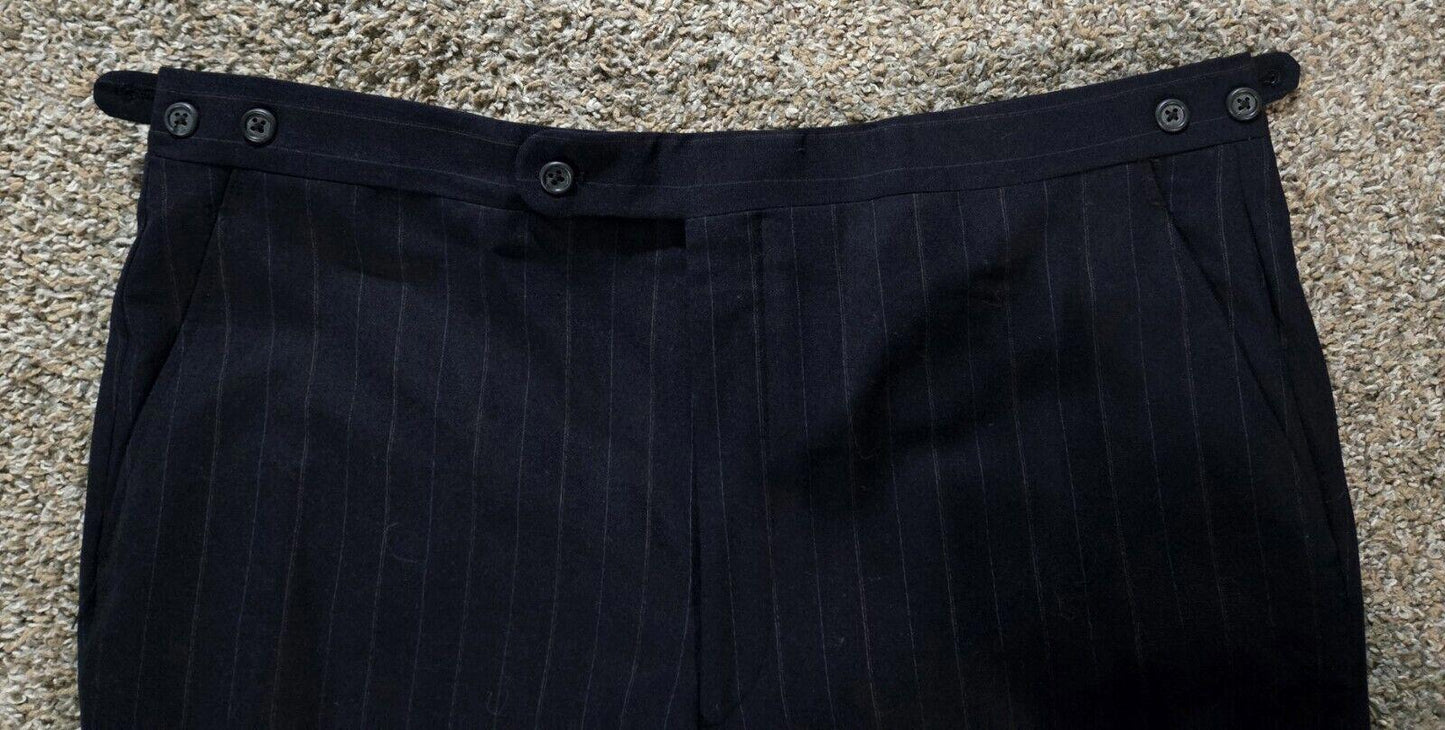 Vtg Daks London New York Untailored Raw Hems 46R Suit Set