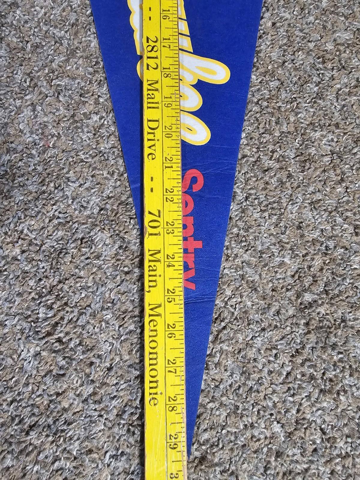 2010 Blue Milwaukee Brewers Barrelman Pennant Sentry - creases