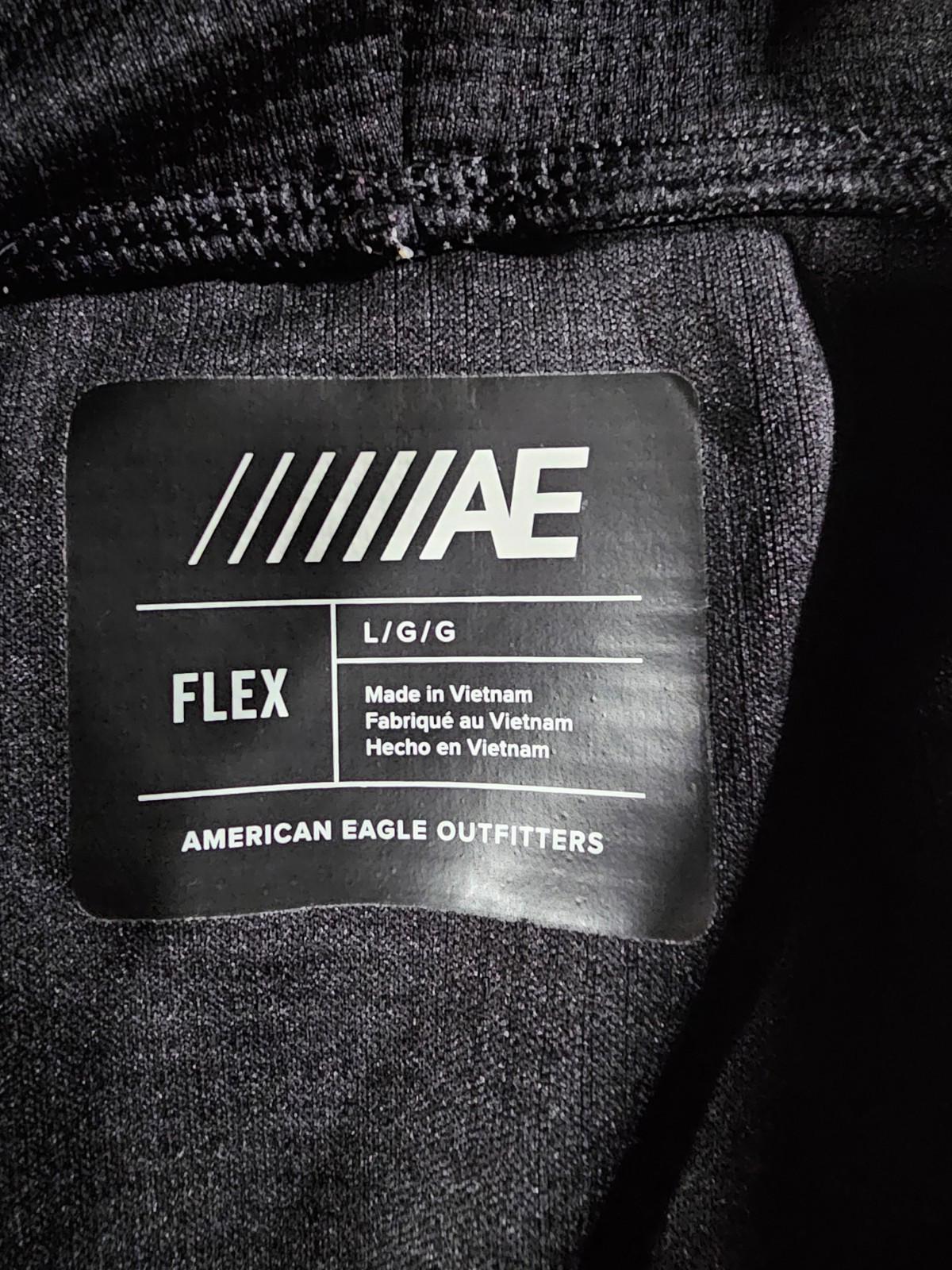 American Eagle FLEX Running Hoodie Large Black Long Sleeve