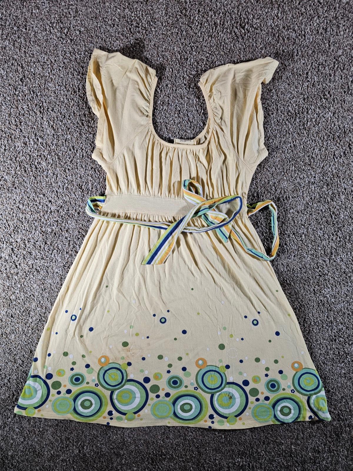 So Wear It Declare It Dress Yellow Back Tie M - STAIN