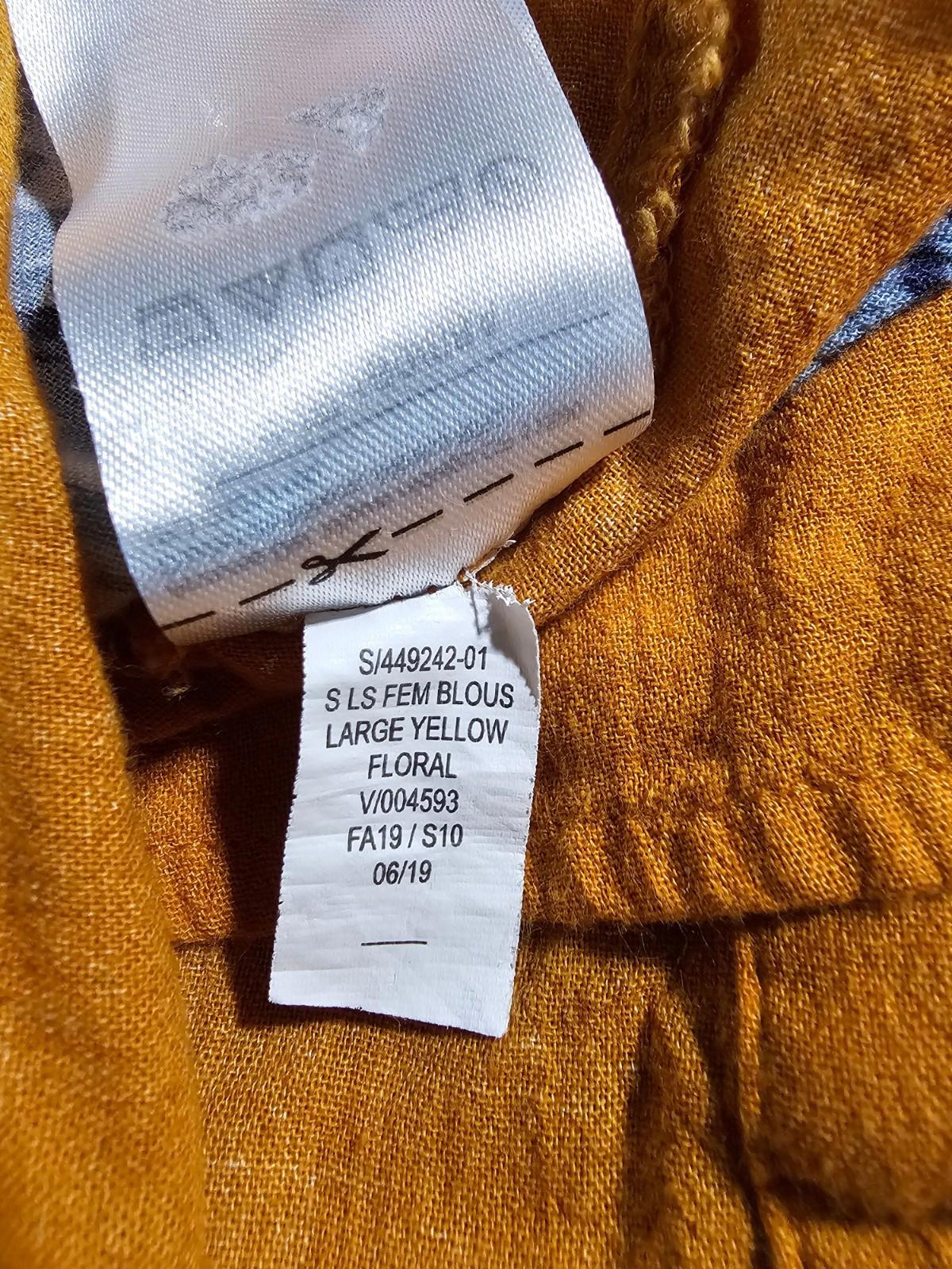 Old Navy Yellow Floral Blouse Size Small