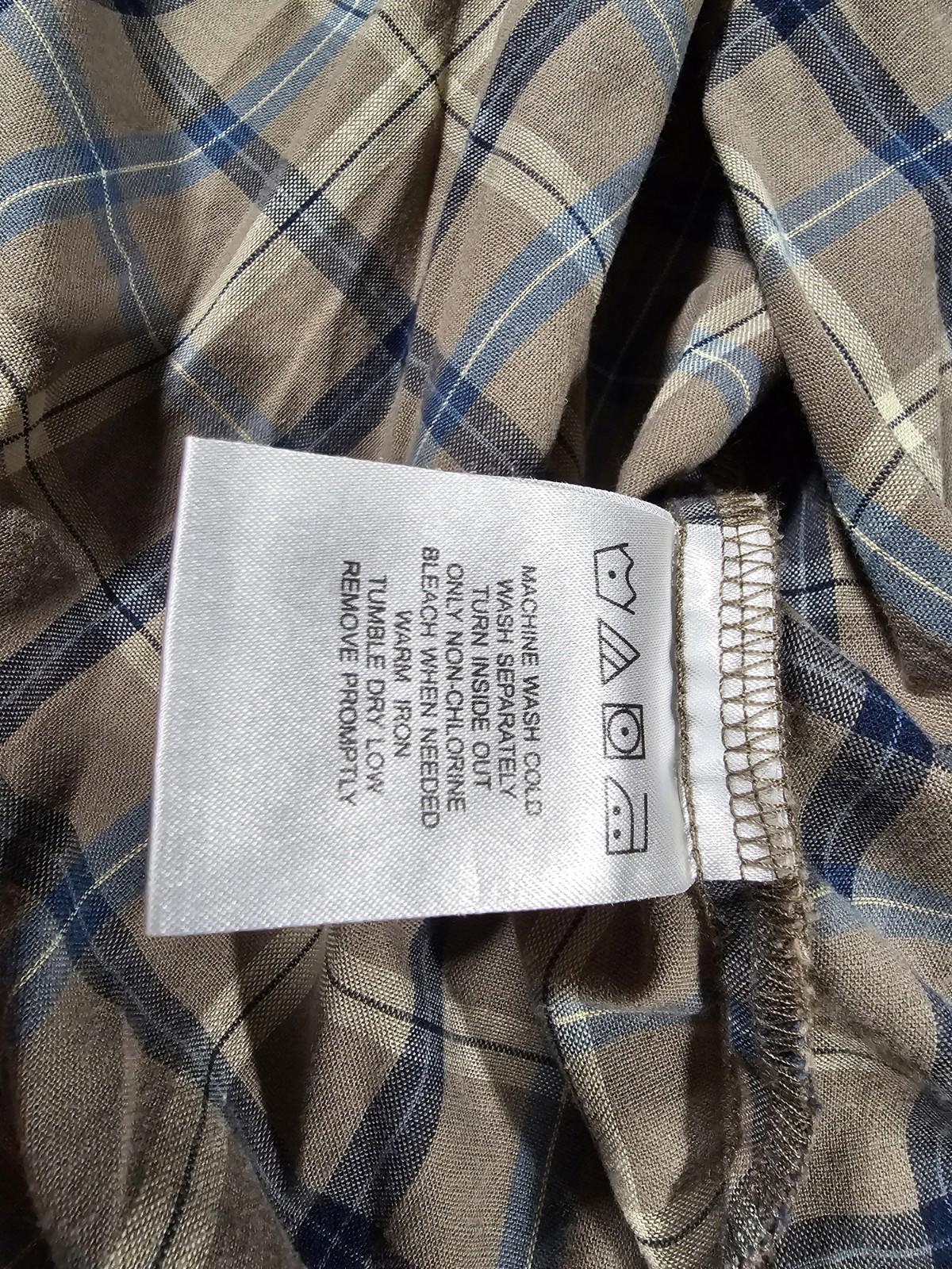 Wrangler Shirt Men XL Blue Brown Plaid Button Up Rugged Wear