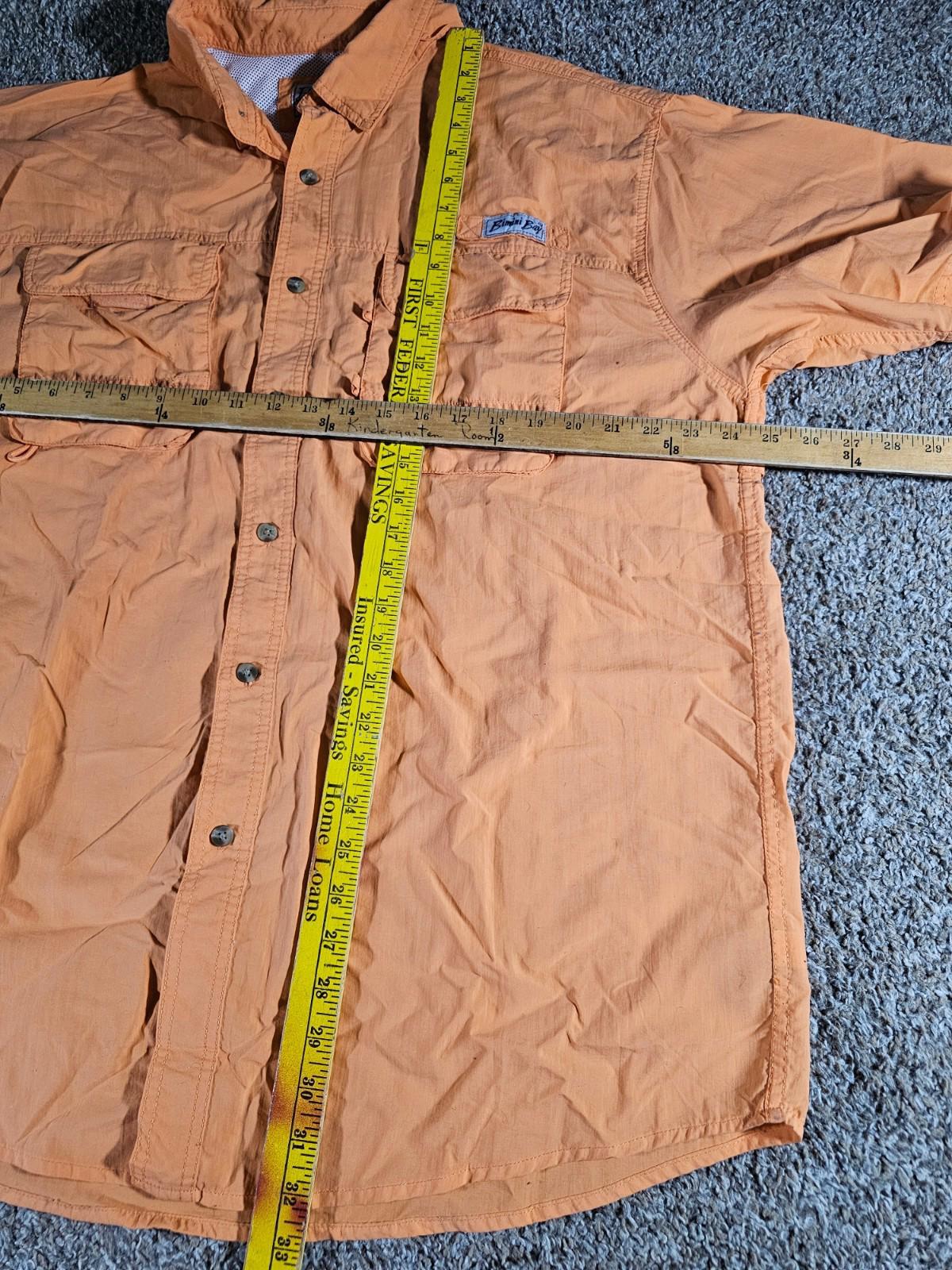 Bimini Bay Outfitters XL Orange Short Sleeve Fishing Shirt