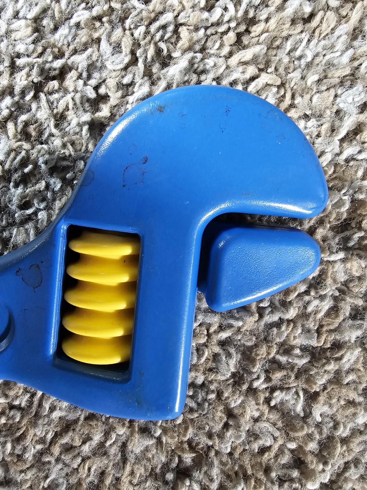 Vintage Blue and Yellow Toy Wrench Little Tikes 7" USA Made