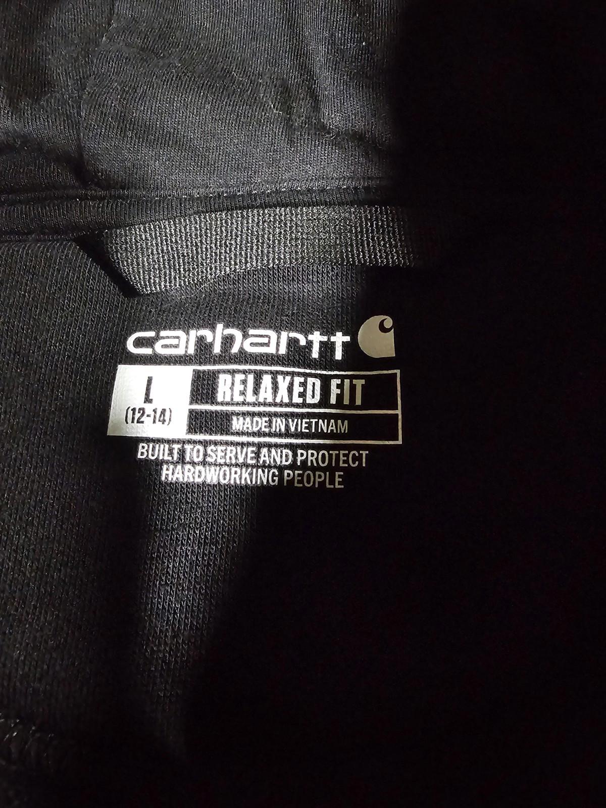 carhartt fullzip hoodie L 12-14 Malcolm Look to the Blue
