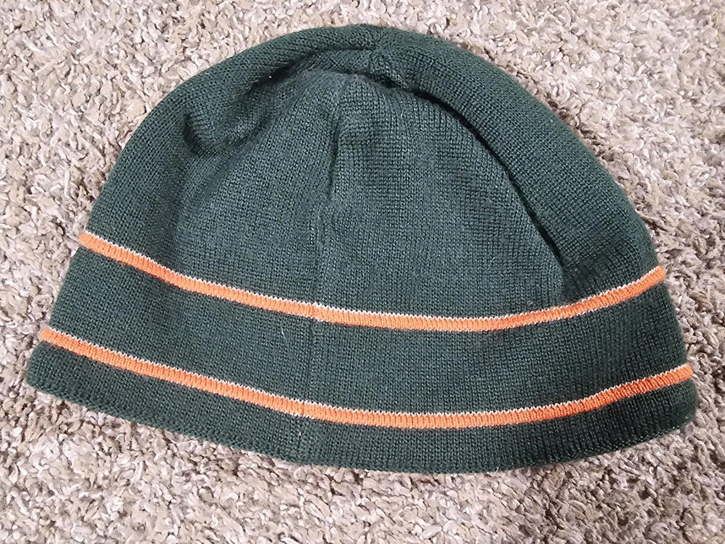 The North Face green merino wool beanie
