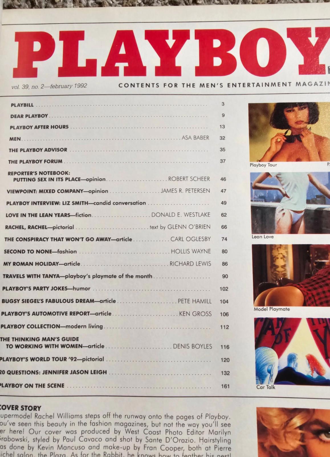 Playboy February 1992~Actress Jennifer Jason Leigh & Playboy's World Tour