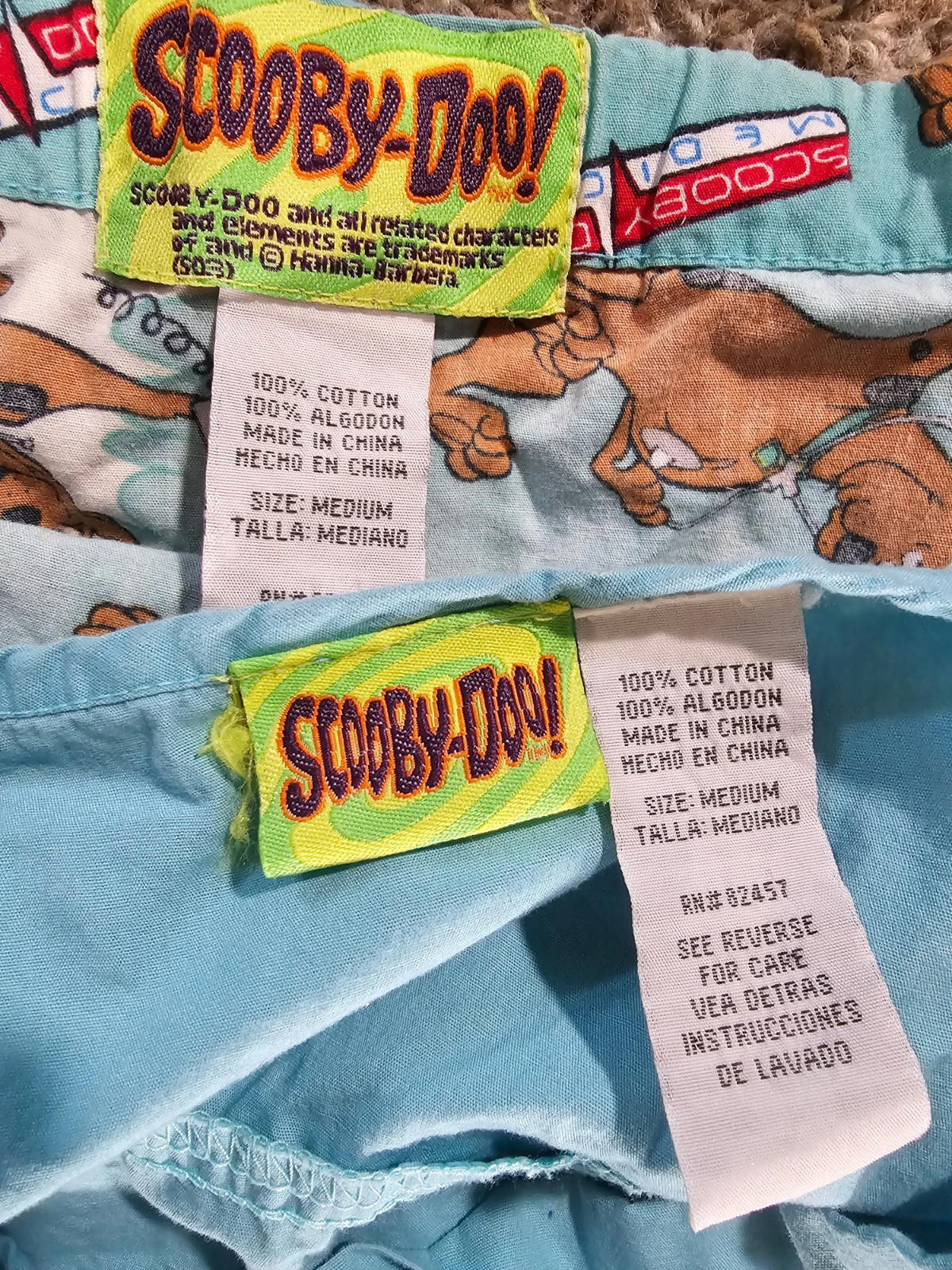 Scooby Doo Medical scrubs Set Medium 2003 "REAR!" Very Rare