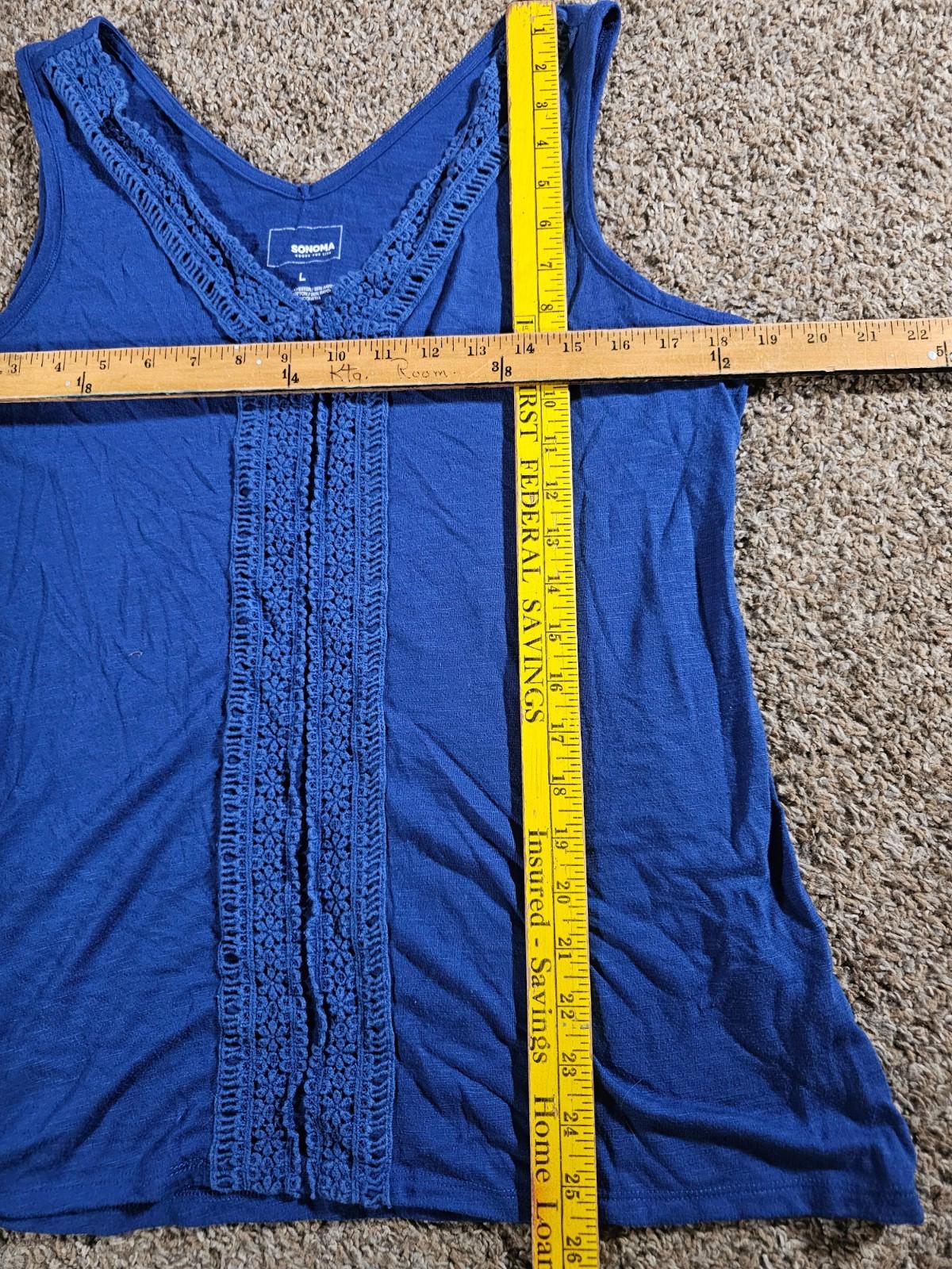 Sonoma Goods L Blue Tank Top