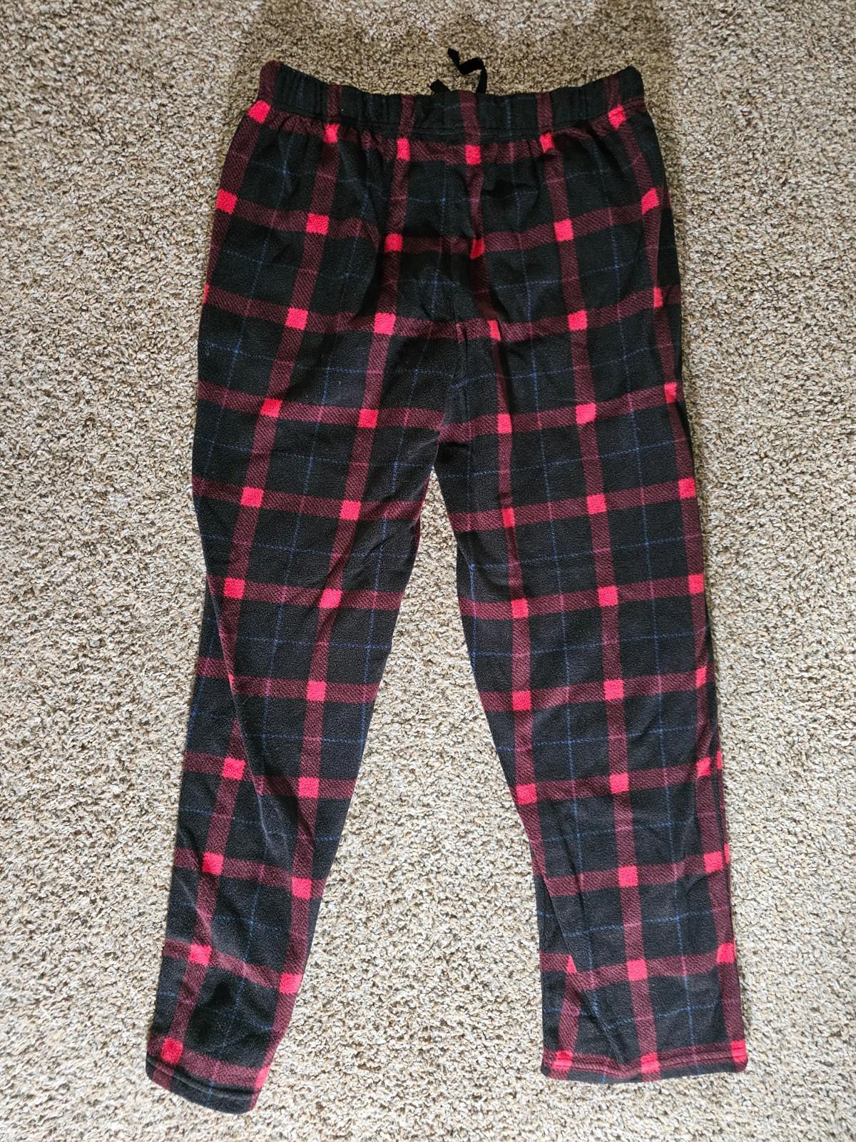 AVALANCHE Outdoors Red Black Plaid Flannel Lounge Pants drawstring
