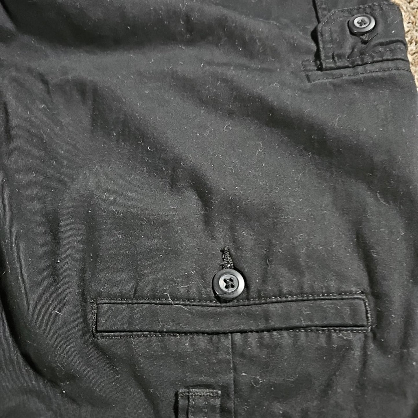 St Johns Bay Sz 40 Black Cargo Shorts