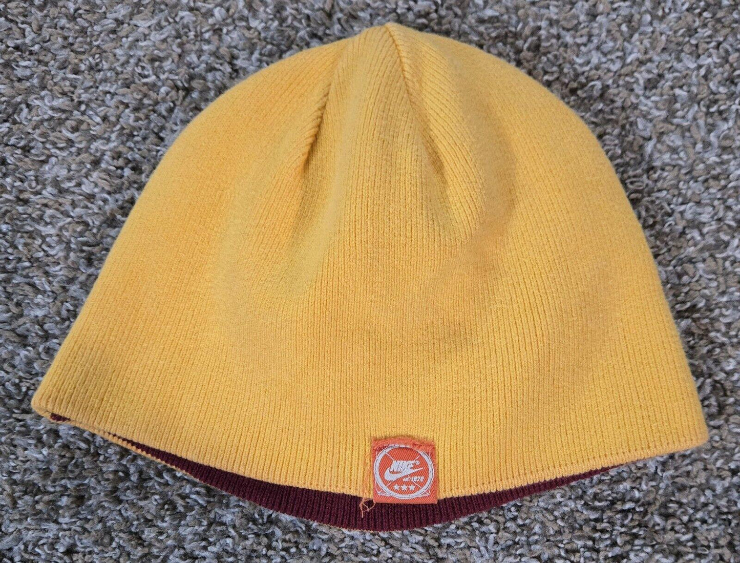 Maroon And Yellow Nike Football Beanie