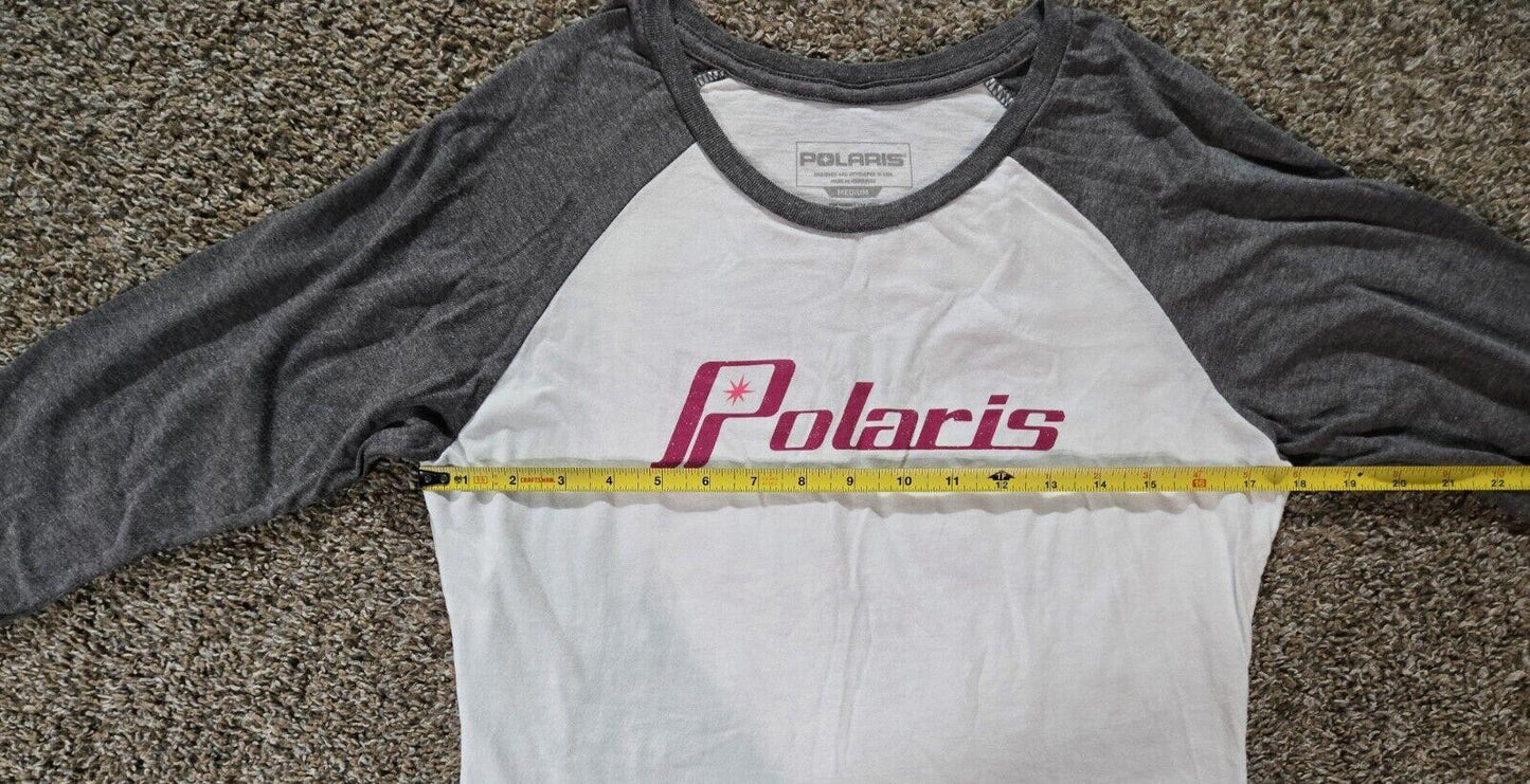 Polaris OEM 3/4 Sleeve Baseball Style Tee -Women's M