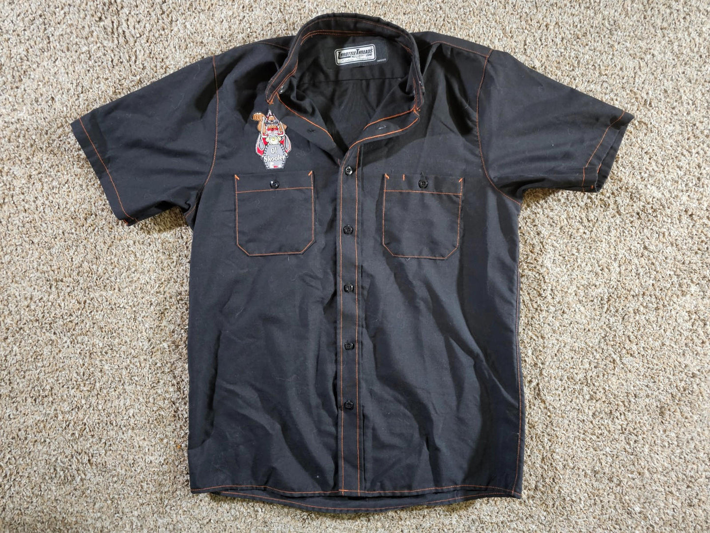 Throttle Threads Kustom Shopwear OL SKOOLER button up shirt
