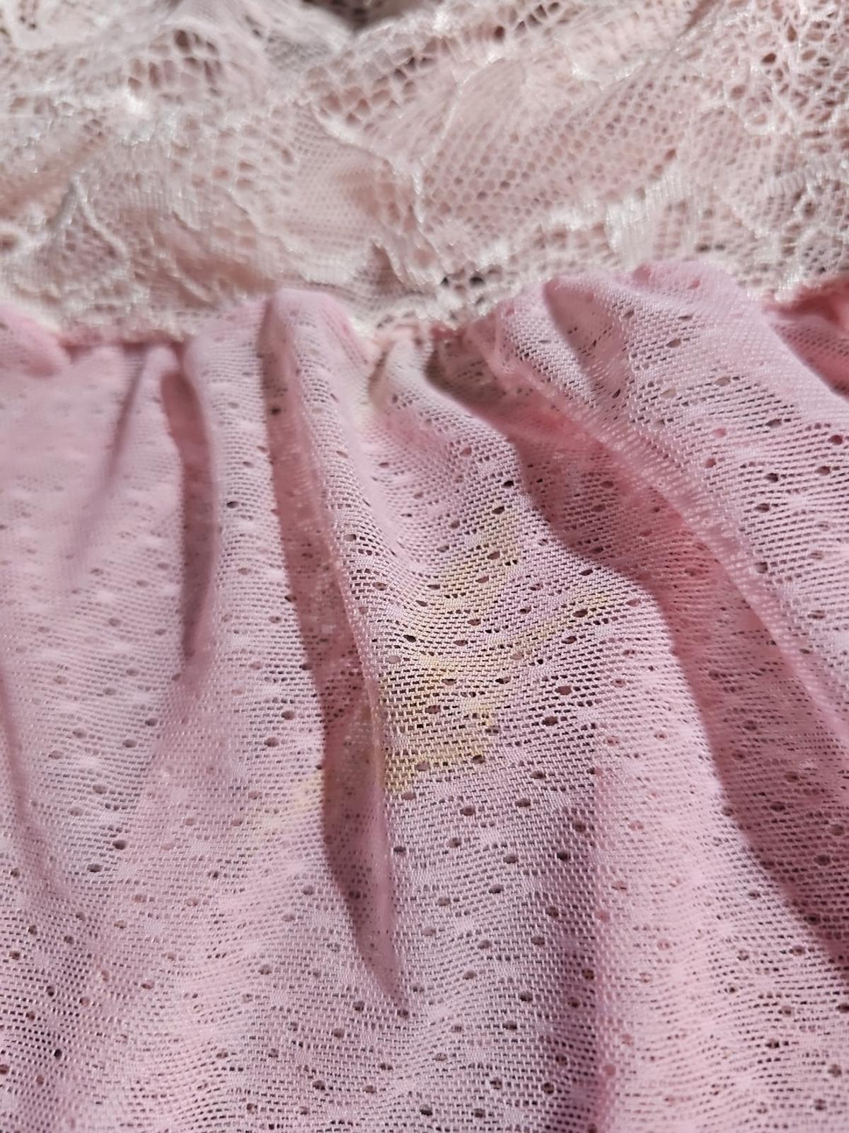 Leonie Lingerie Babydoll Chemise Pink Lace Size Medium