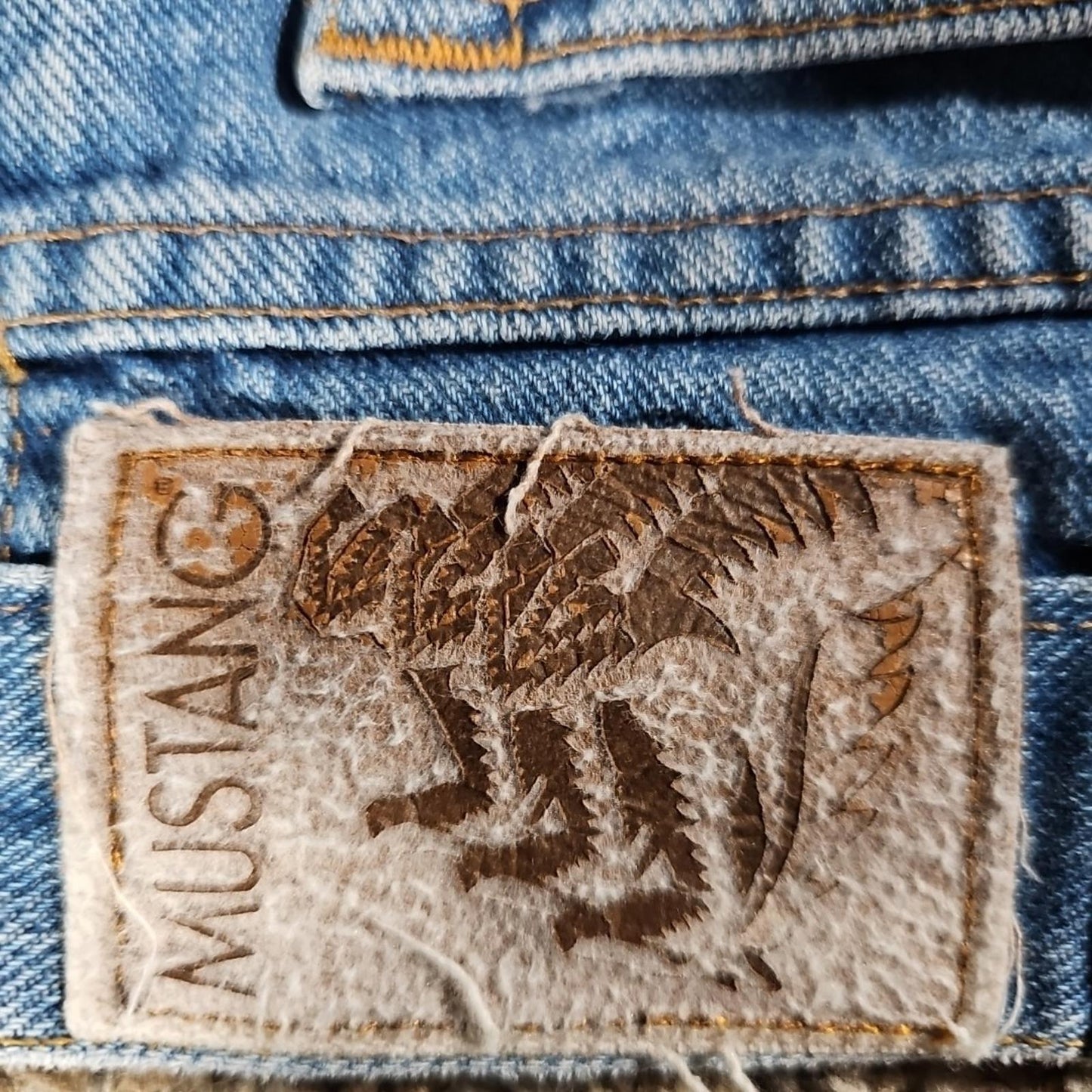 Mustang Sz 36 Blue Jeans Shorts Made In USA
