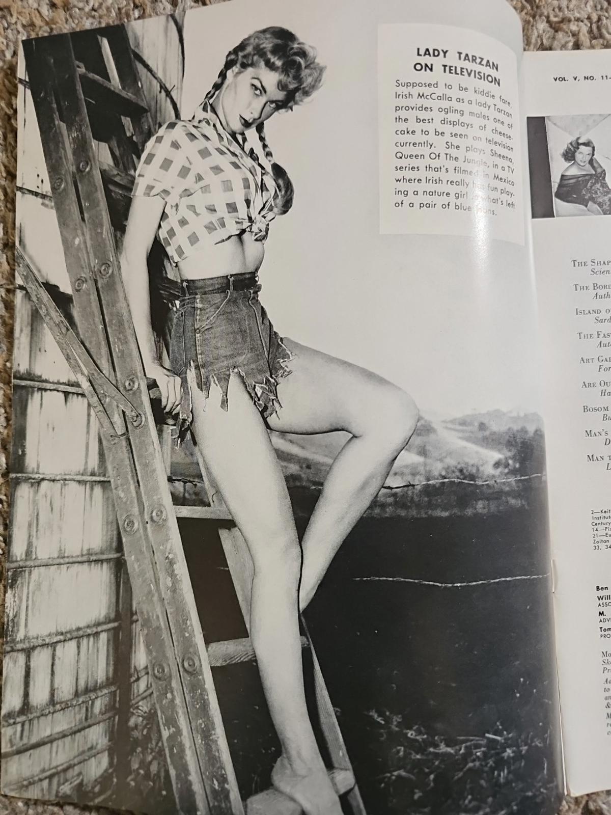 Modern Man May 1956-Jane Russell cover-Irish McCalla -Art gallery-vintage ads