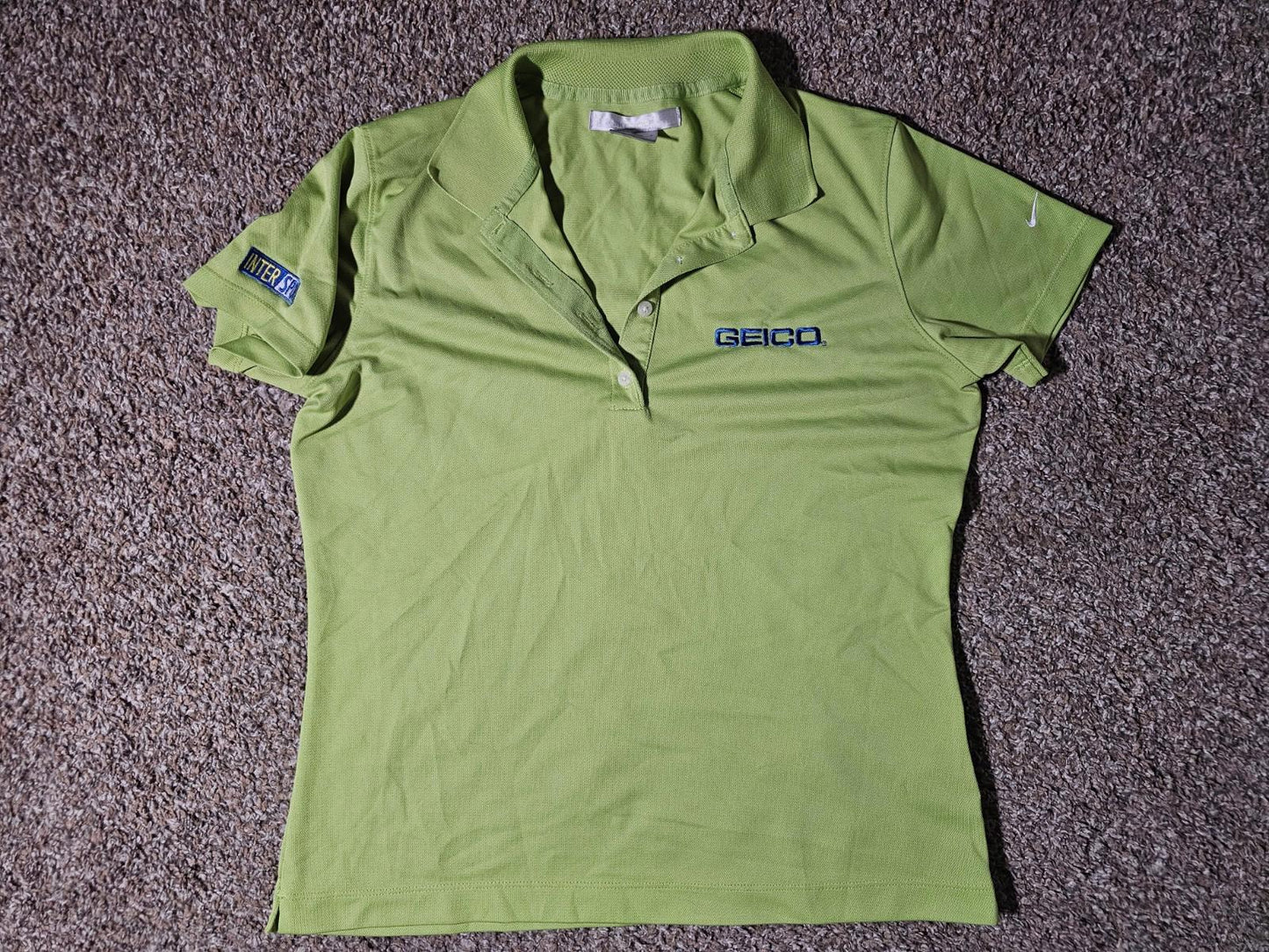 Nike Golf Green Polo Shirt Fit Dry Women Size M(8-10)