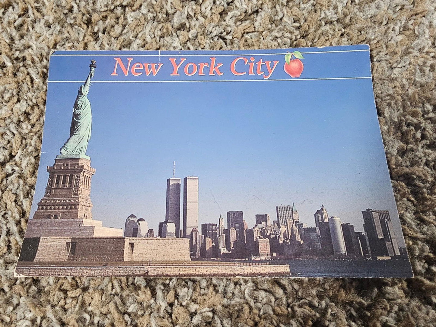 Statue of Liberty, New York City Merchandise - Vintage Postcard- Twin Towers WTC