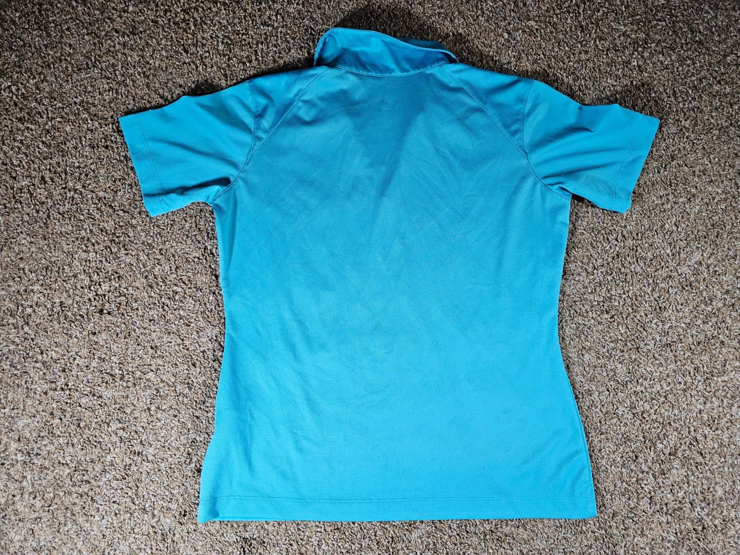 Nike Golf Fitdry Womens MEDIUM Open Polo Teal