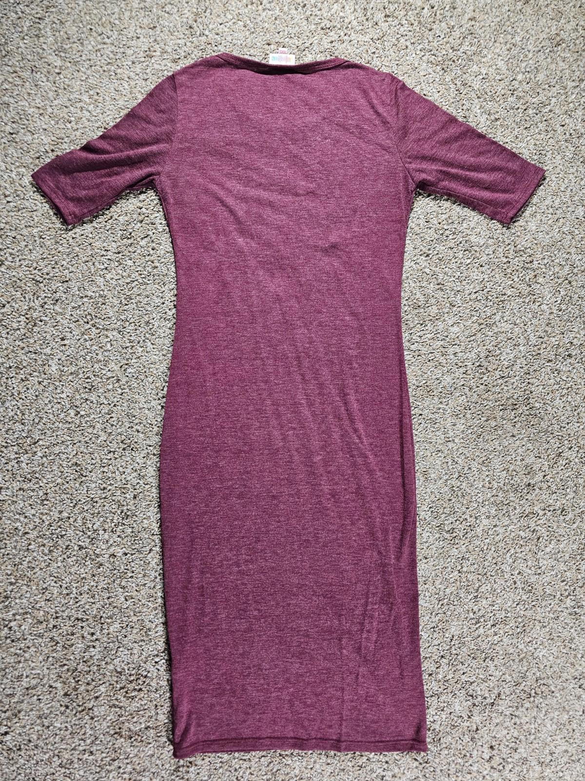 LuLaRoe Long XXS Wine Color Dress
