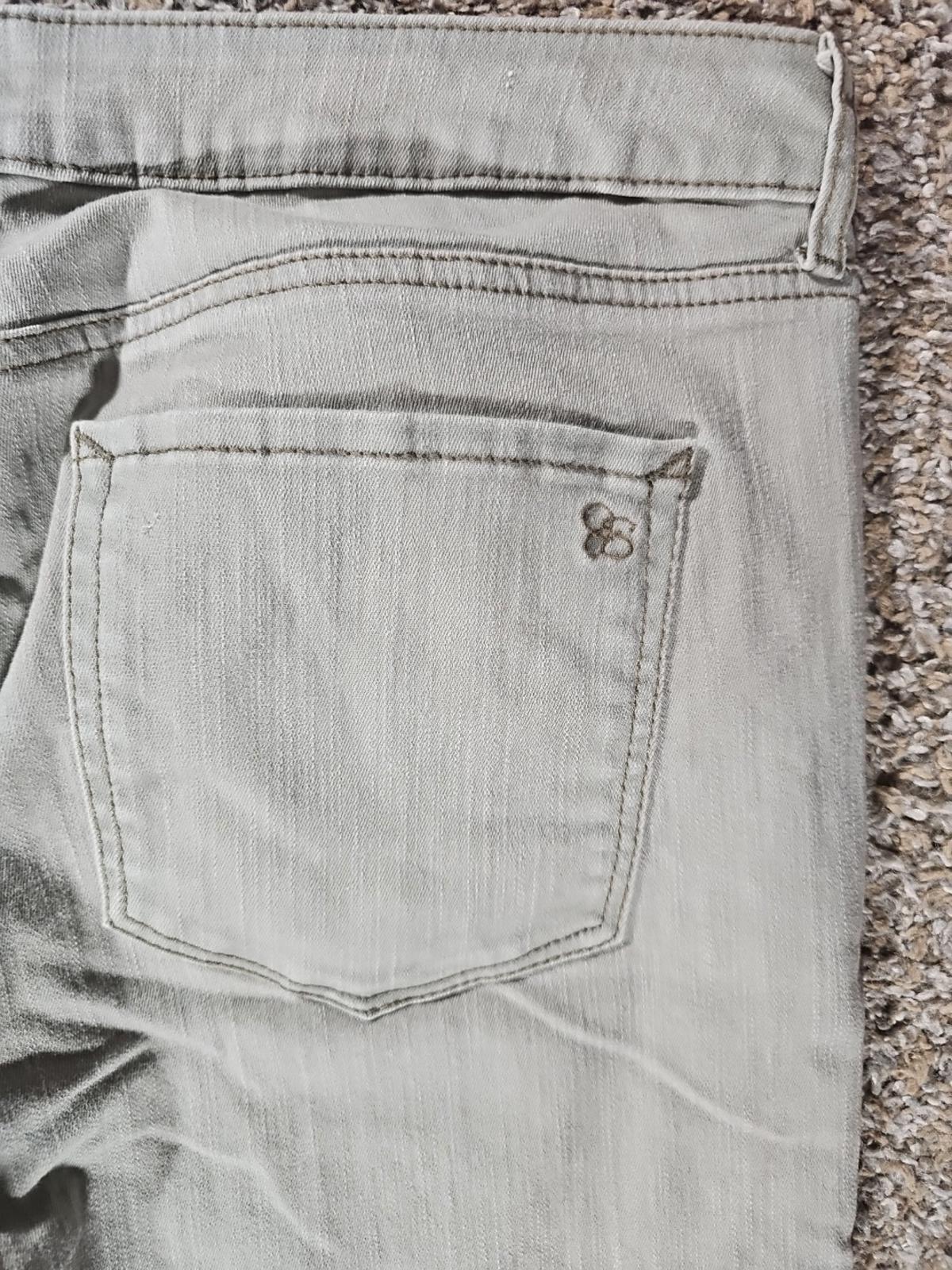 Jessica Simpson Rolled Crop Skinny Green Jeans 14/32