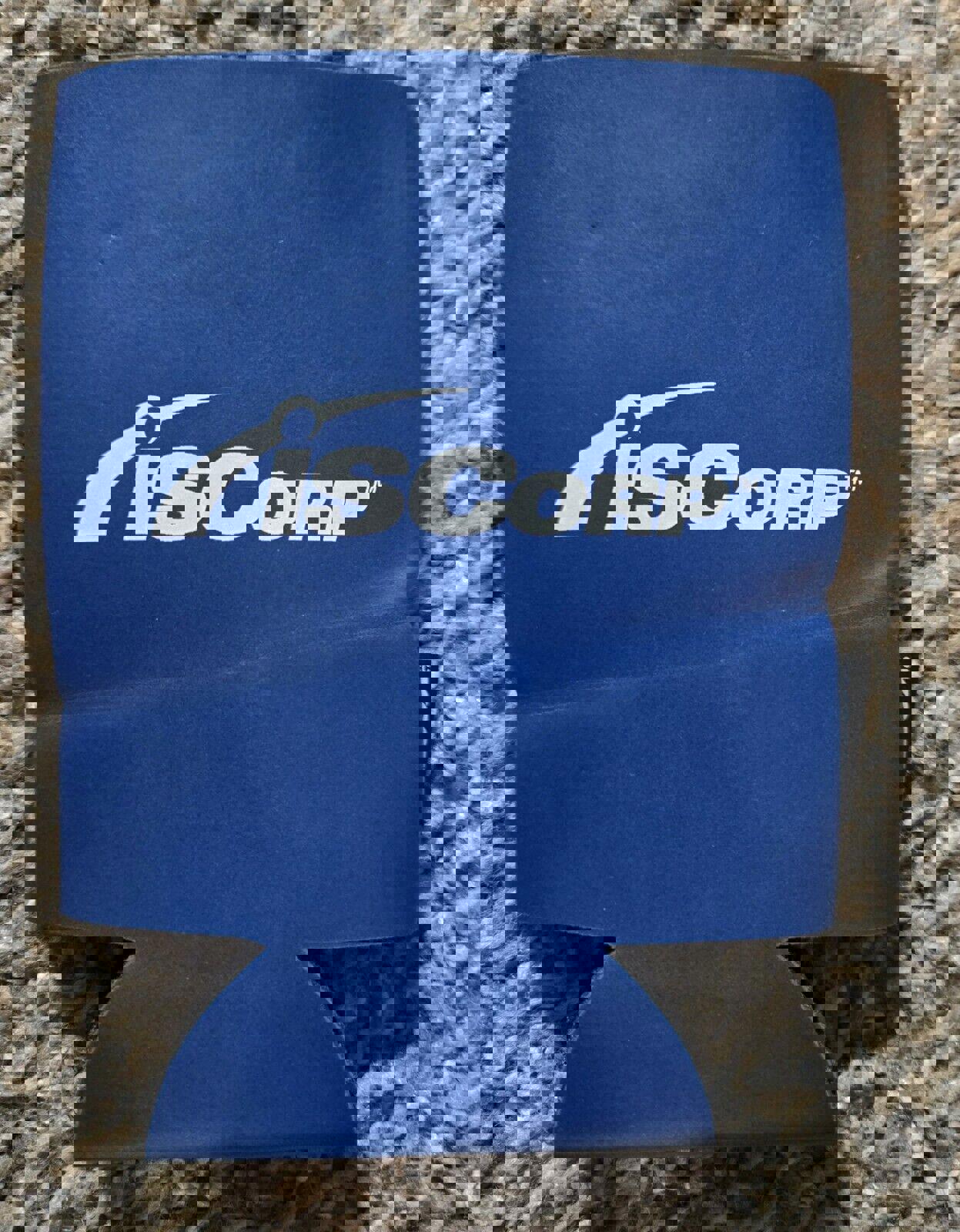 Iscorp Software Company Blue Rubber Can Koozie