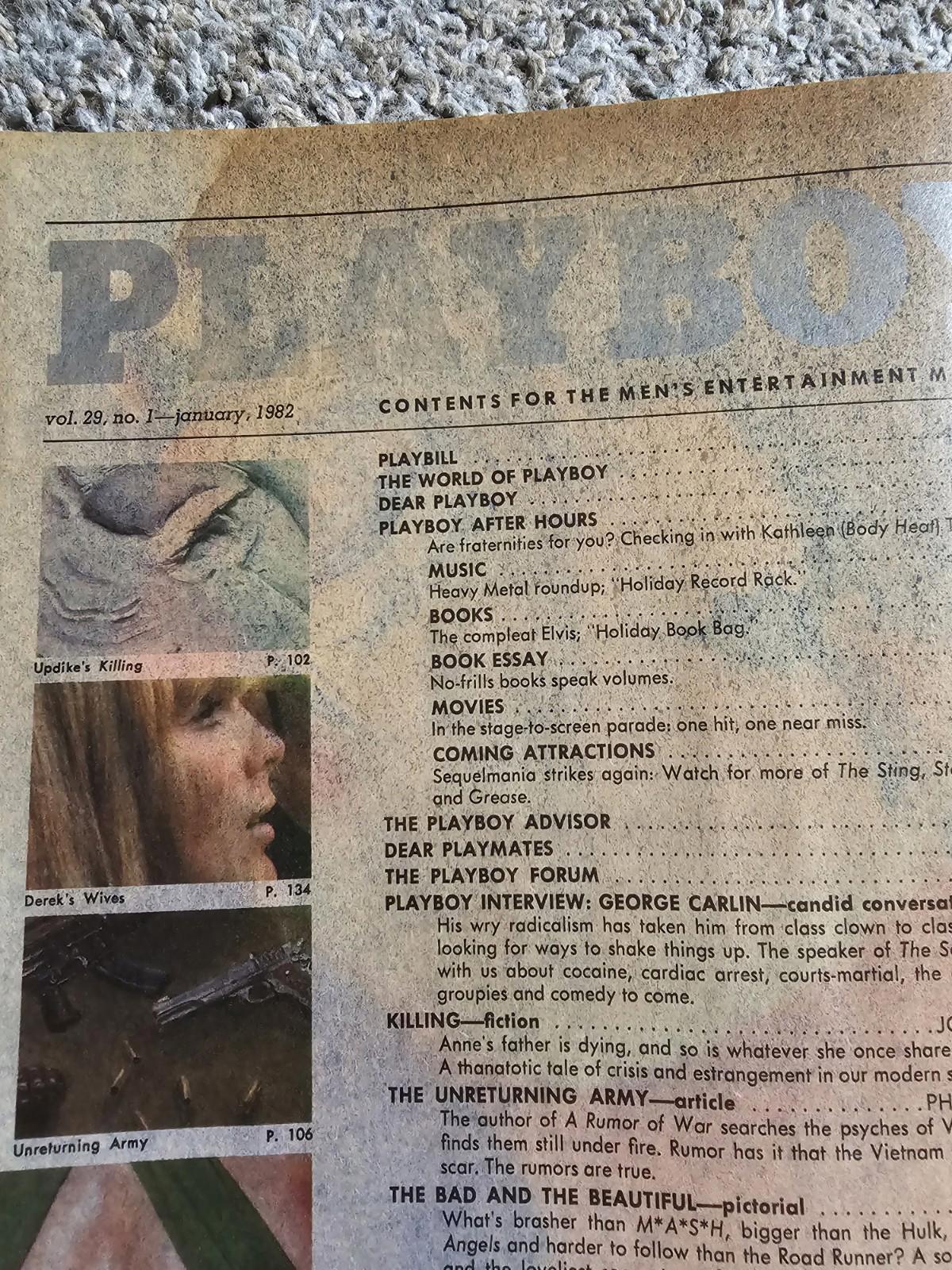 PLAYBOY MAGAZINE JANUARY 1982, URSULA ANDRESS, BO DEREK, HOLIDAY ISSUE