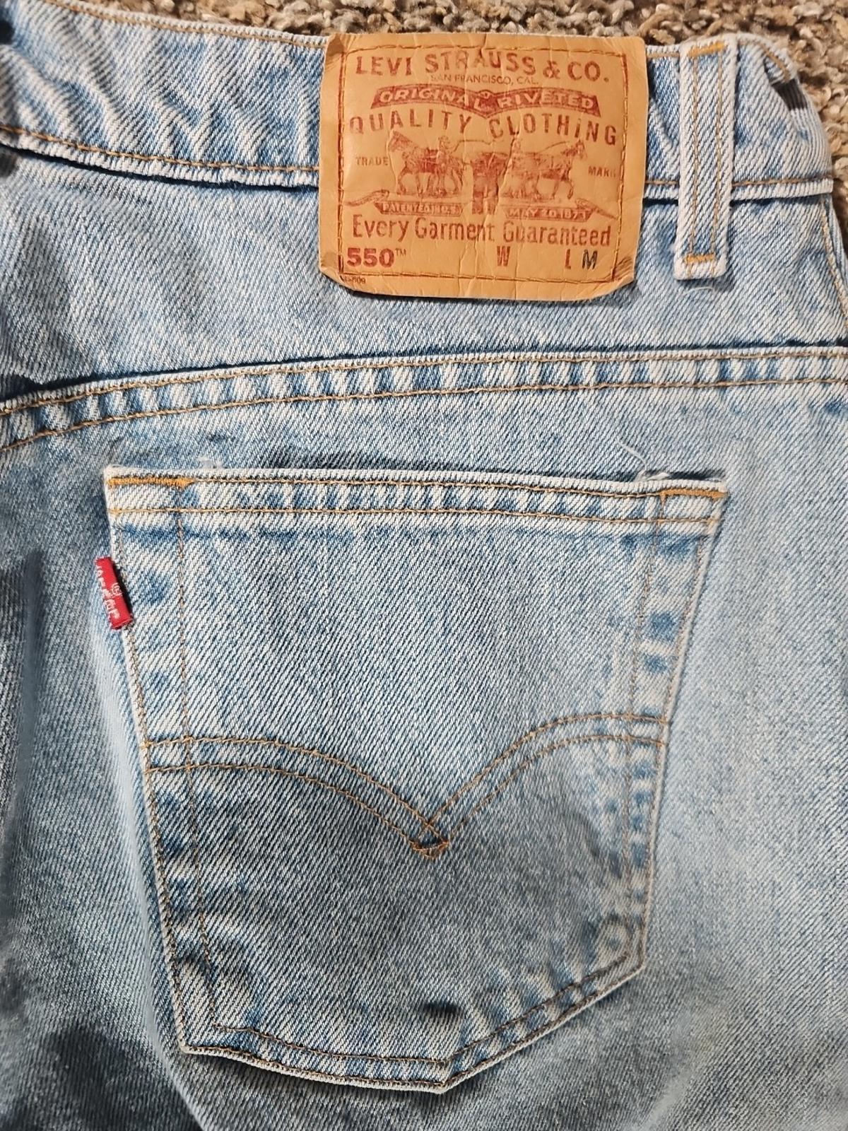 Levis 550 Relaxed Fit Tapered Leg Blue Jeans