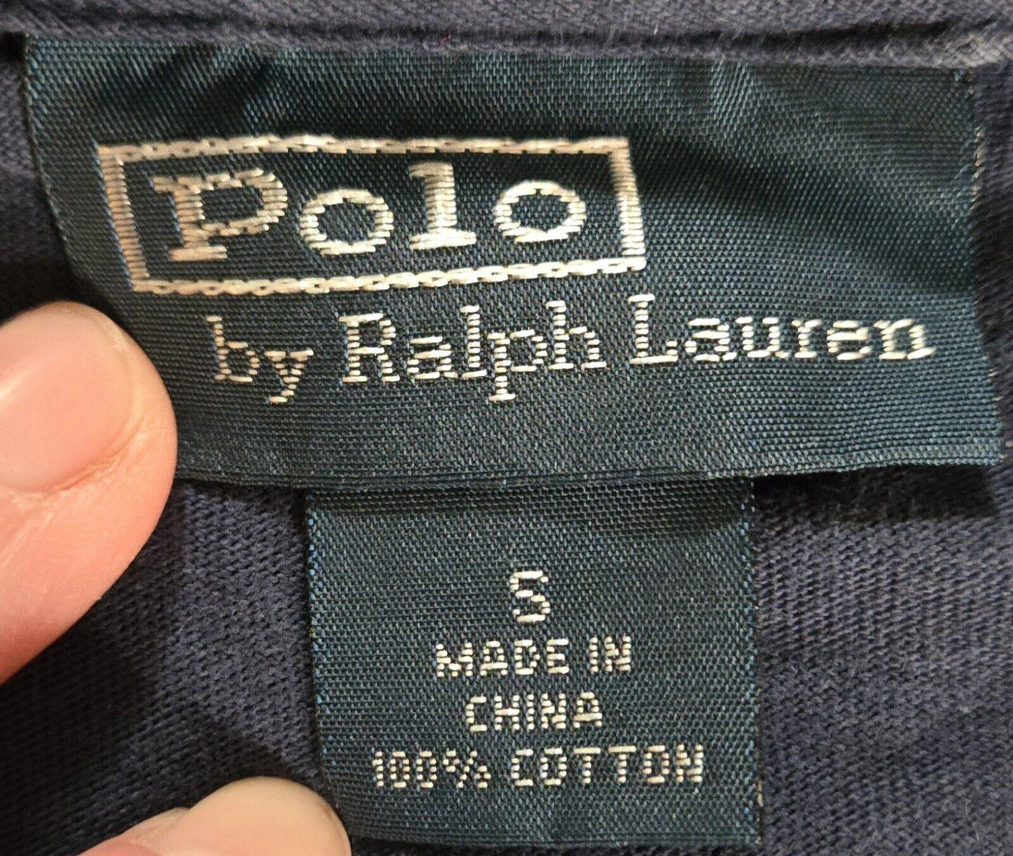 Polo Ralph Lauren T-Shirt Small Blue Gray Mens V-Neck